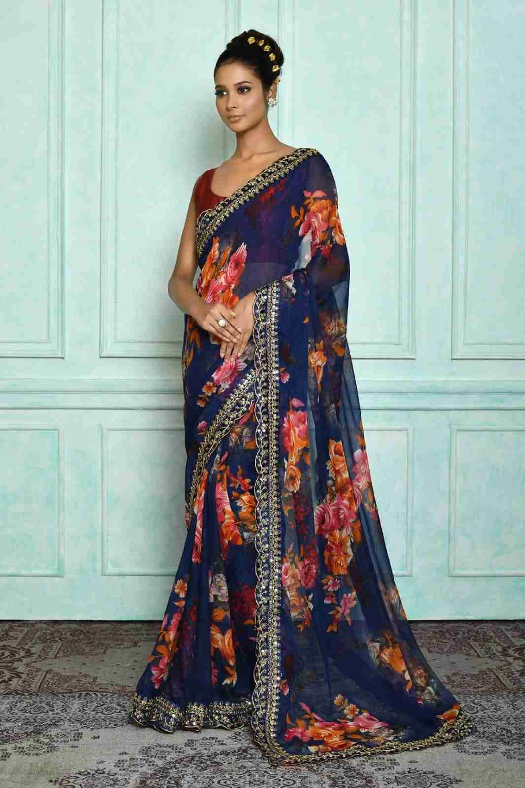 Velly By Fashid Wholesale 01 To 05 Series Indian Traditional Wear Collection Beautiful Stylish Fancy Colorful Party Wear & Occasional Wear Georgette Chiffon Sarees At Wholesale Price