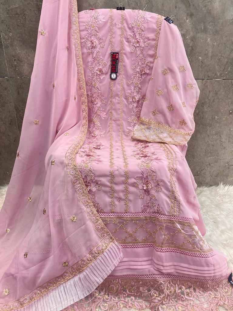 Hoor Tex Hit Design H-176 Colours By Hoor Tex H-176-A To H-176-D Series Designer Festive Pakistani Suits Collection Beautiful Stylish Fancy Colorful Party Wear & Occasional Wear Heavy Georgette Embroidered Dresses At Wholesale Price