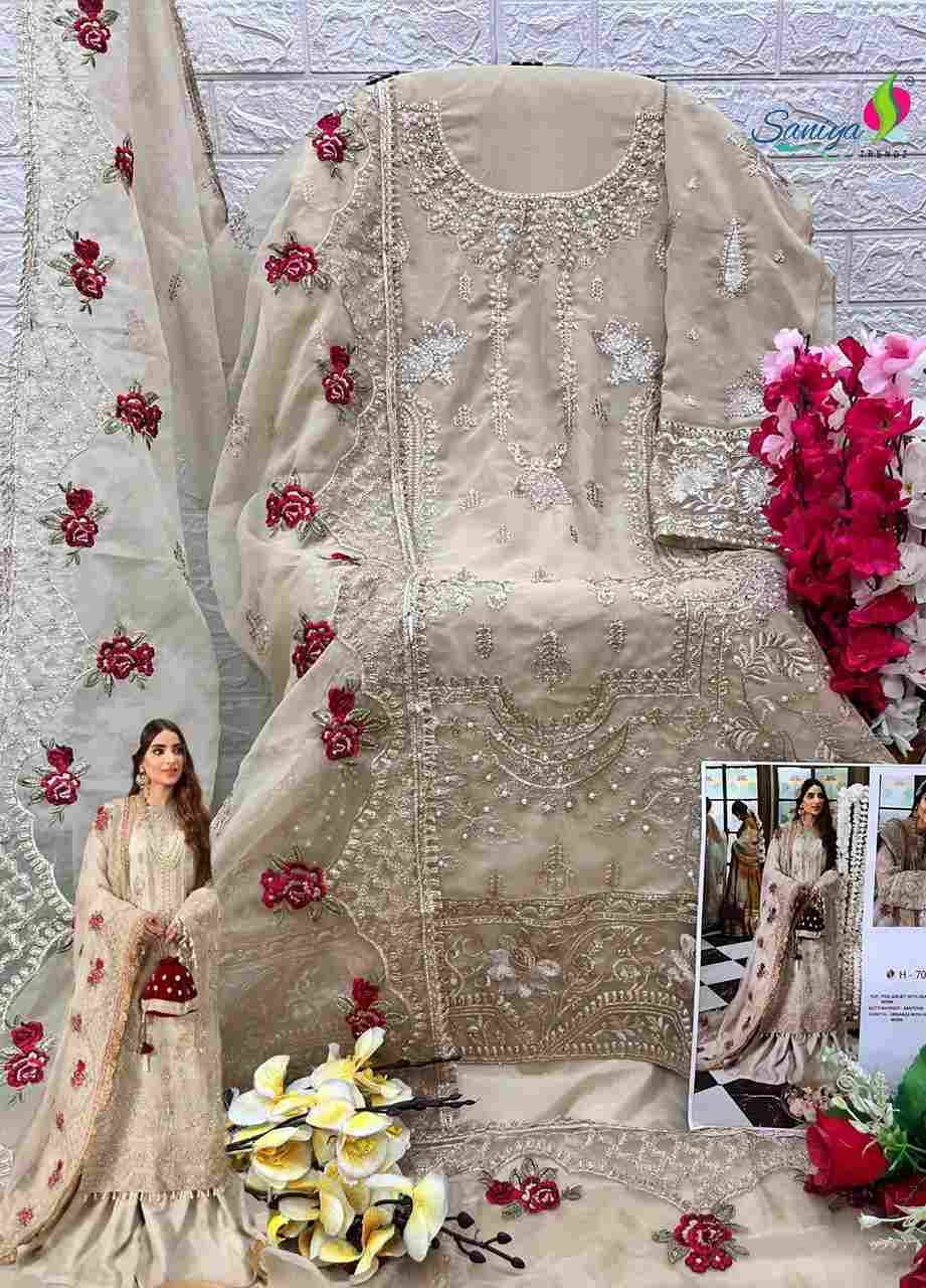 Saniya Trendz Hit Design 7032 By Saniya Trendz Beautiful Pakistani Suits Colorful Stylish Fancy Casual Wear & Ethnic Wear Pure Faux Georgette Embroidered Dresses At Wholesale Price