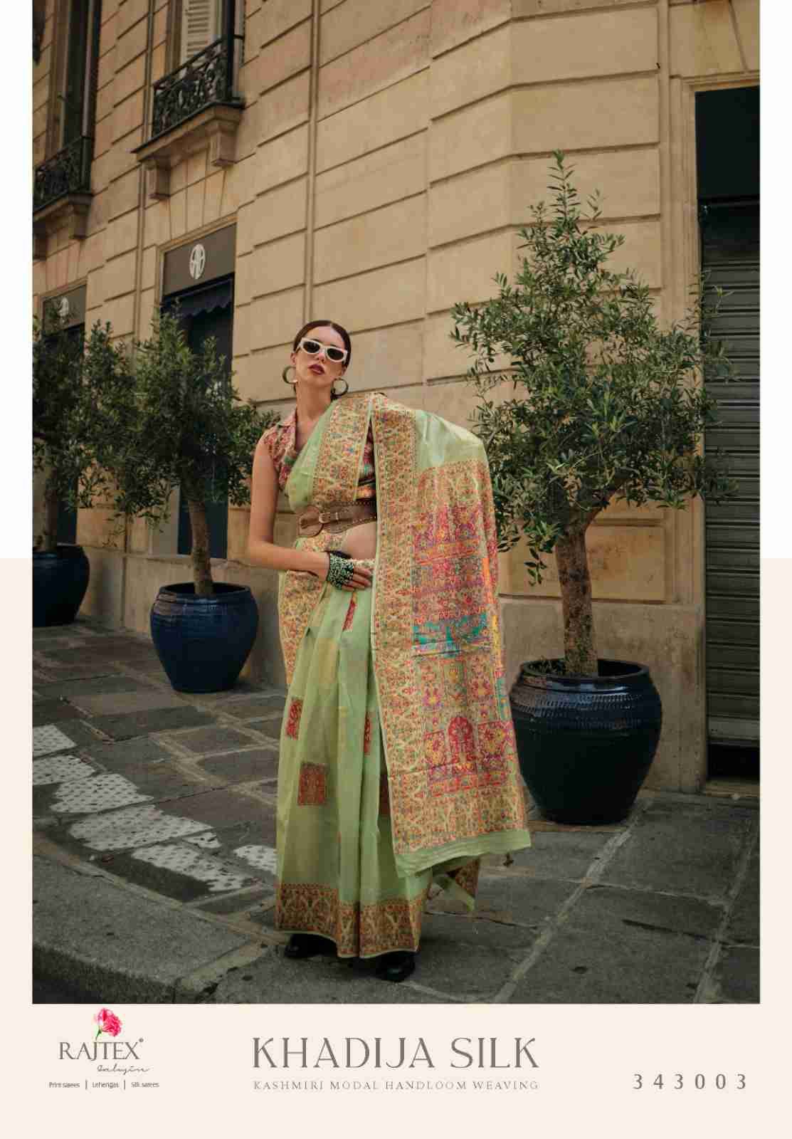 Khadija Silk By Raj Tex 343001 To 343010 Series Indian Traditional Wear Collection Beautiful Stylish Fancy Colorful Party Wear & Occasional Wear Handloom Silk Sarees At Wholesale Price