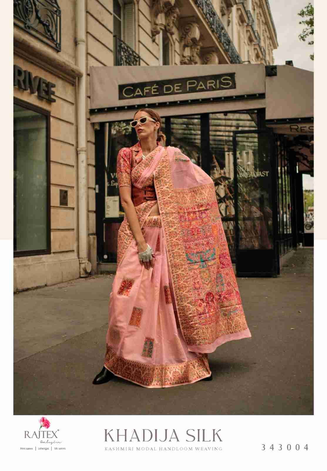 Khadija Silk By Raj Tex 343001 To 343010 Series Indian Traditional Wear Collection Beautiful Stylish Fancy Colorful Party Wear & Occasional Wear Handloom Silk Sarees At Wholesale Price