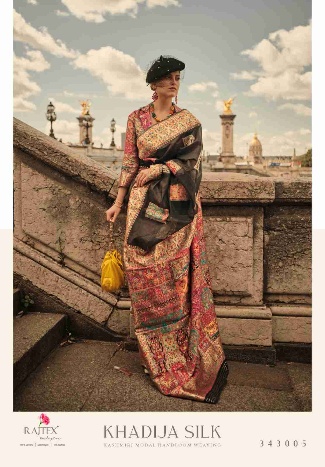 Khadija Silk By Raj Tex 343001 To 343010 Series Indian Traditional Wear Collection Beautiful Stylish Fancy Colorful Party Wear & Occasional Wear Handloom Silk Sarees At Wholesale Price