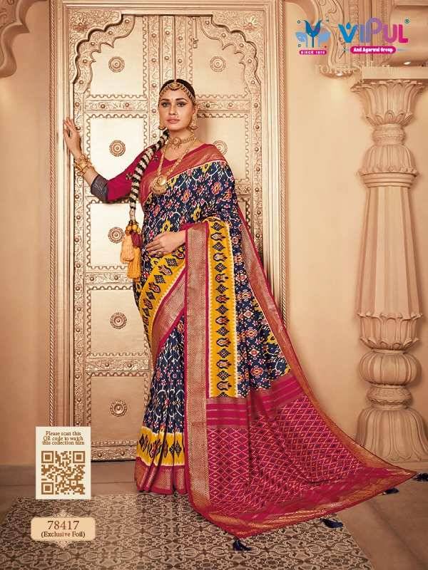 Aroma Silk Plus Vol-3 By Vipul Fashion 78408 To 78419 Series Indian Traditional Wear Collection Beautiful Stylish Fancy Colorful Party Wear & Occasional Wear Patola Silk Sarees At Wholesale Price