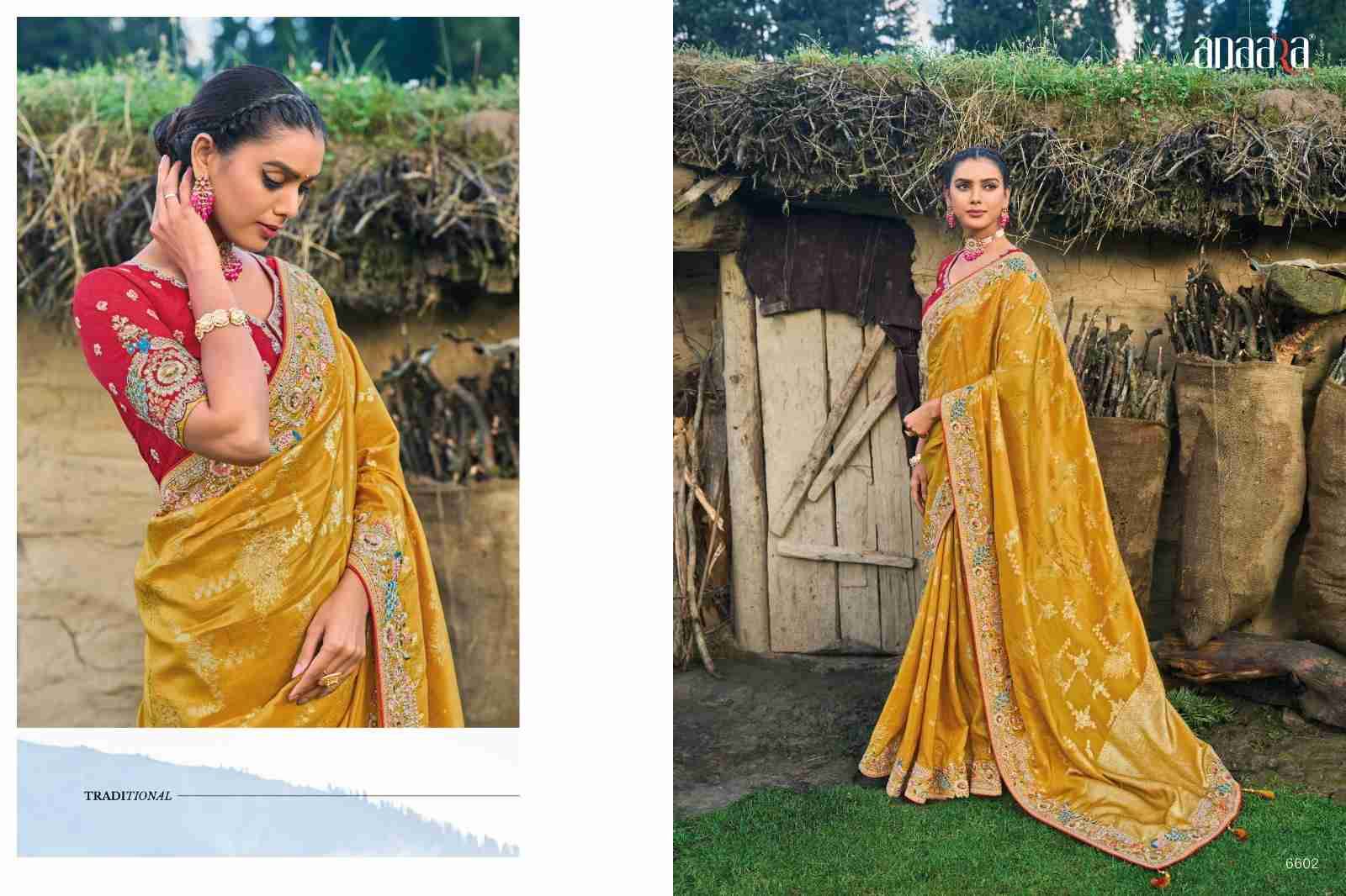 Anaara 6601 Series By Tathastu 6601 To 6609 Series Indian Traditional Wear Collection Beautiful Stylish Fancy Colorful Party Wear & Occasional Wear Fancy Sarees At Wholesale Price