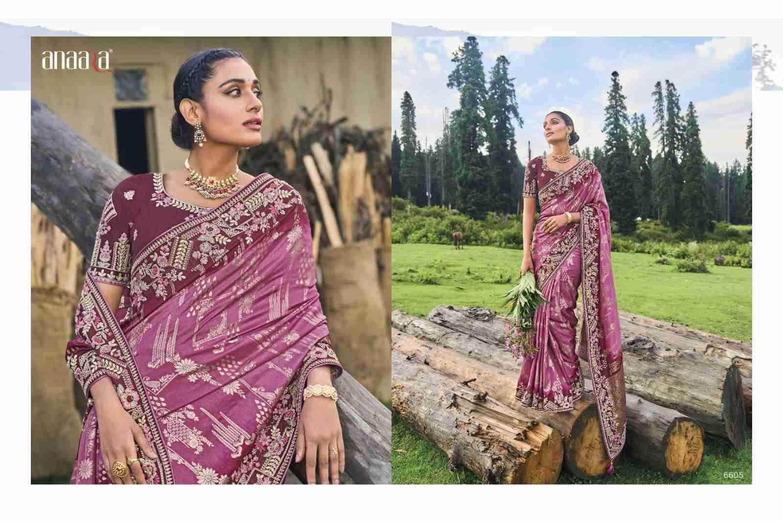 Anaara 6601 Series By Tathastu 6601 To 6609 Series Indian Traditional Wear Collection Beautiful Stylish Fancy Colorful Party Wear & Occasional Wear Fancy Sarees At Wholesale Price