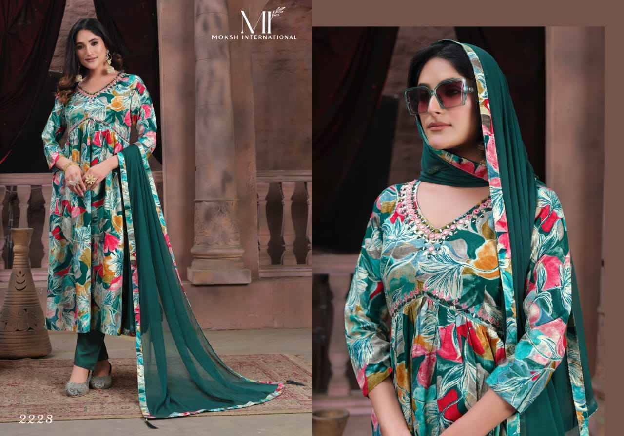 Alia Vol-1 By Moskh International 2221 To 2224 Series Beautiful Festive Suits Colorful Stylish Fancy Casual Wear & Ethnic Wear Rayon Print Dresses At Wholesale Price