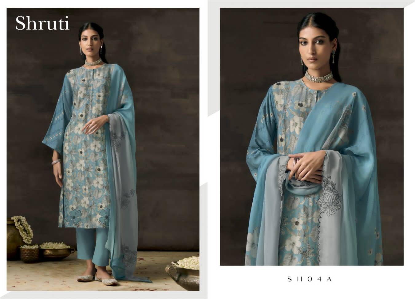 Shruti-04 Colours By T And M Designer Studio 04-A To 04-B Series Beautiful Festive Suits Colorful Stylish Fancy Casual Wear & Ethnic Wear Bemberg Silk Digital Print Dresses At Wholesale Price
