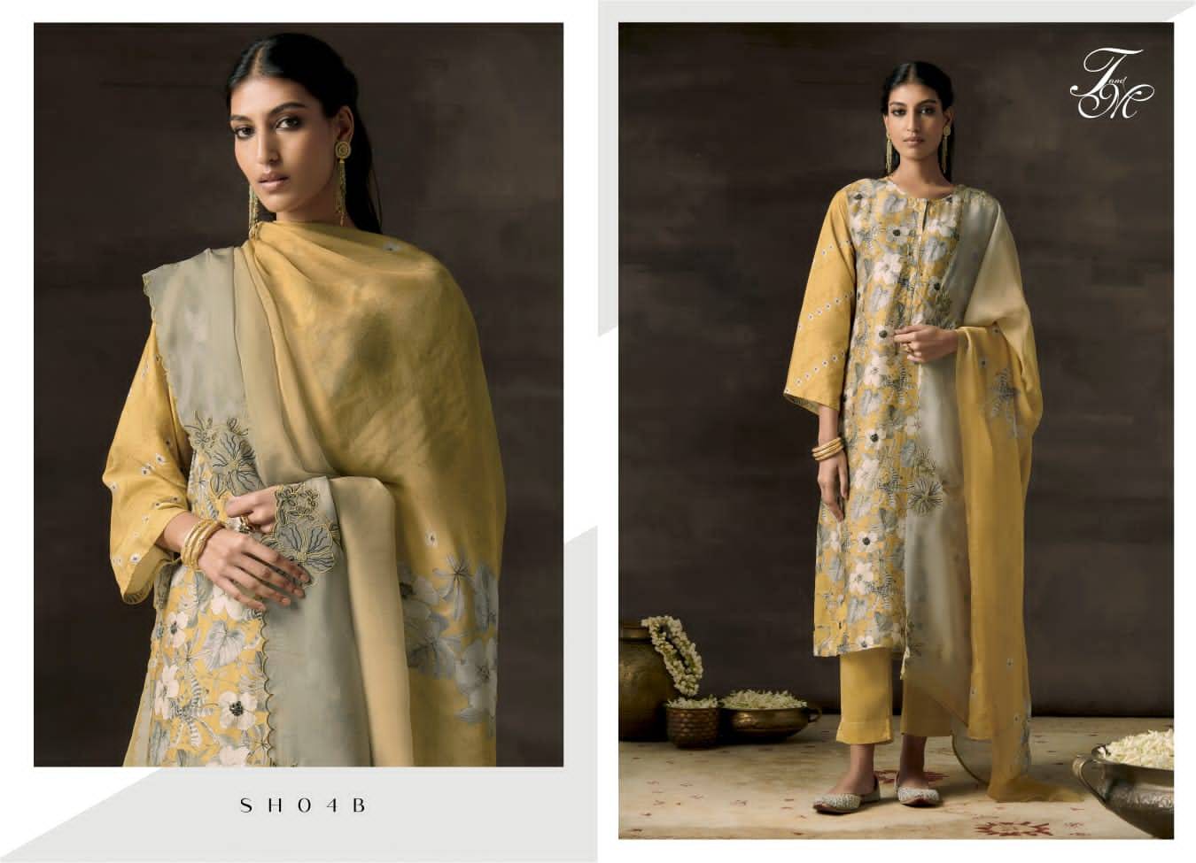 Shruti-04 Colours By T And M Designer Studio 04-A To 04-B Series Beautiful Festive Suits Colorful Stylish Fancy Casual Wear & Ethnic Wear Bemberg Silk Digital Print Dresses At Wholesale Price