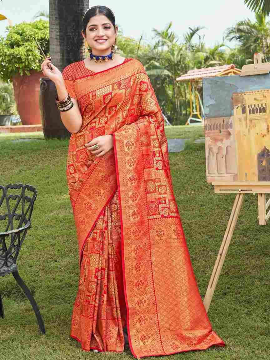 Vaibhavi Silk Vol-3 By Sangam Prints 1001 To 1004 Series Indian Traditional Wear Collection Beautiful Stylish Fancy Colorful Party Wear & Occasional Wear Kanjivaram Silk Print Sarees At Wholesale Price