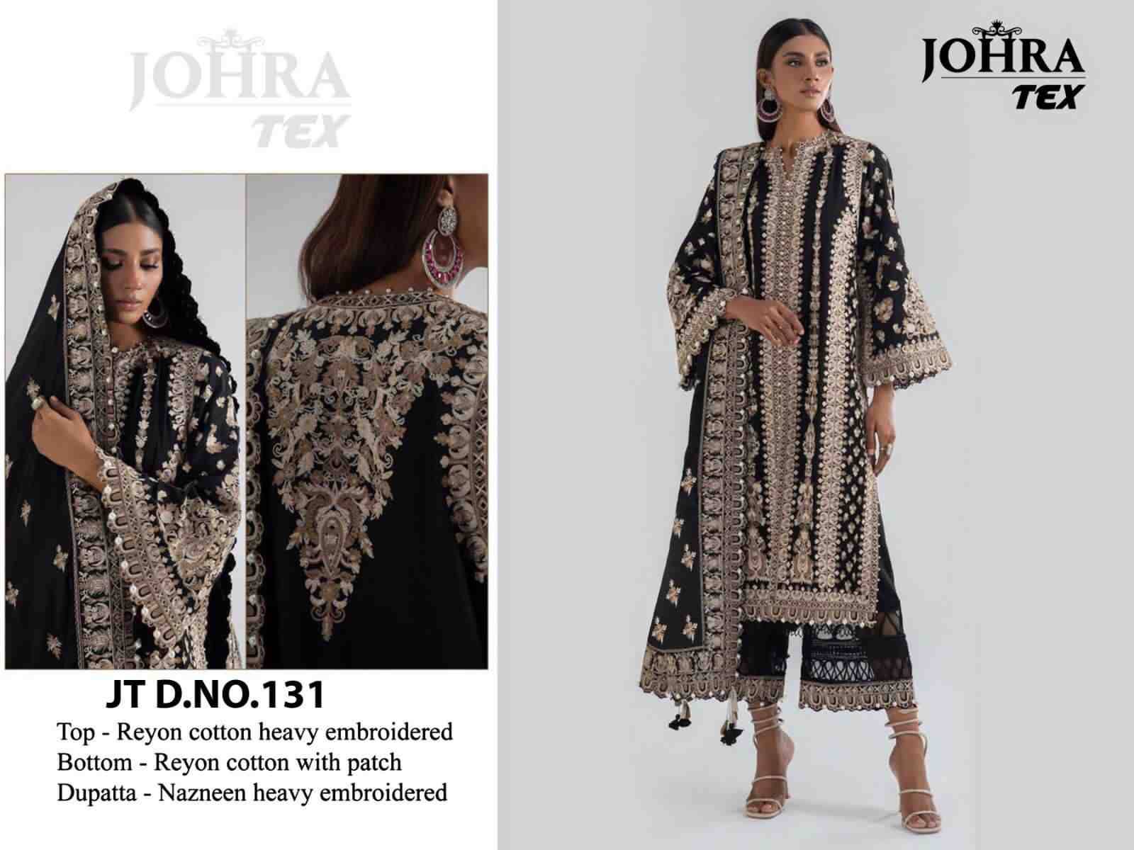 Johra Hit Design 131 By Johra Tex Designer Pakistani Suits Beautiful Stylish Fancy Colorful Party Wear & Occasional Wear Rayon Cotton Embroidered Dresses At Wholesale Price