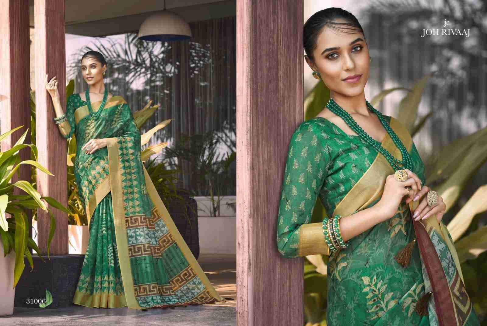 Jarin Vol-310 By Joh Rivaaj 31001 To 31008 Series Indian Traditional Wear Collection Beautiful Stylish Fancy Colorful Party Wear & Occasional Wear Silk Digital Print Sarees At Wholesale Price