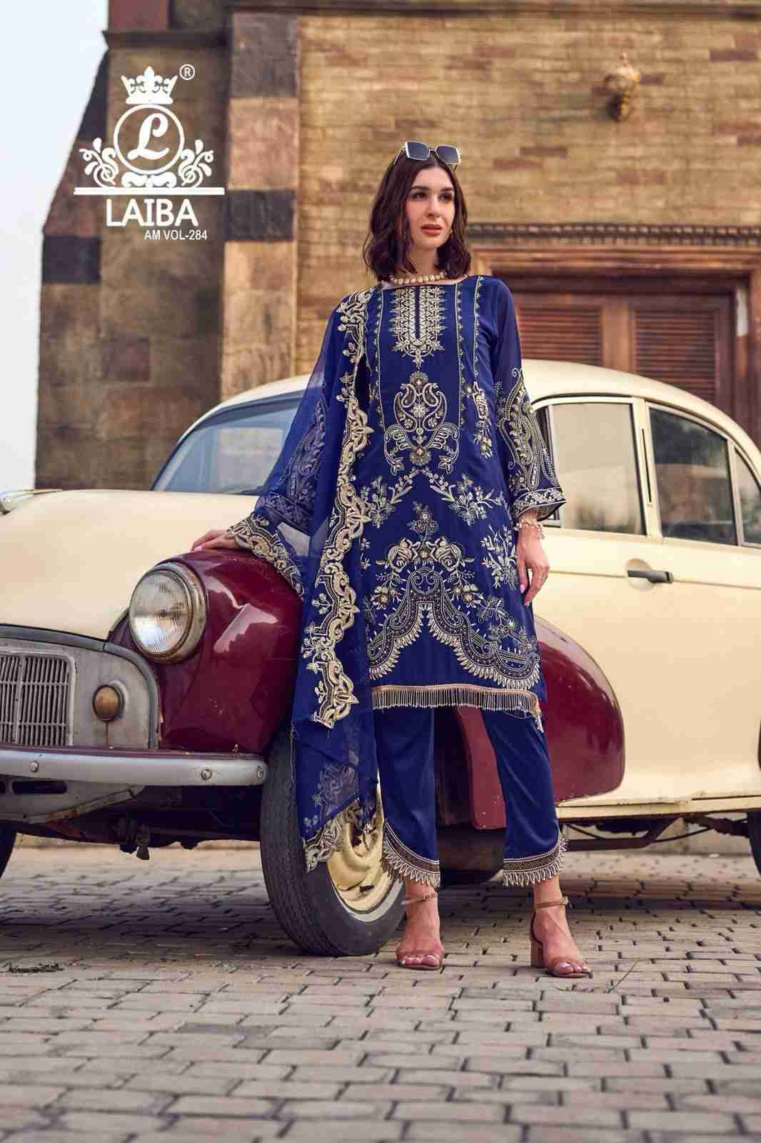 AM Vol-284 By Laiba 284-A To 284-D Series Beautiful Pakistani Suits Colorful Stylish Fancy Casual Wear & Ethnic Wear Pure Georgette Dresses At Wholesale Price