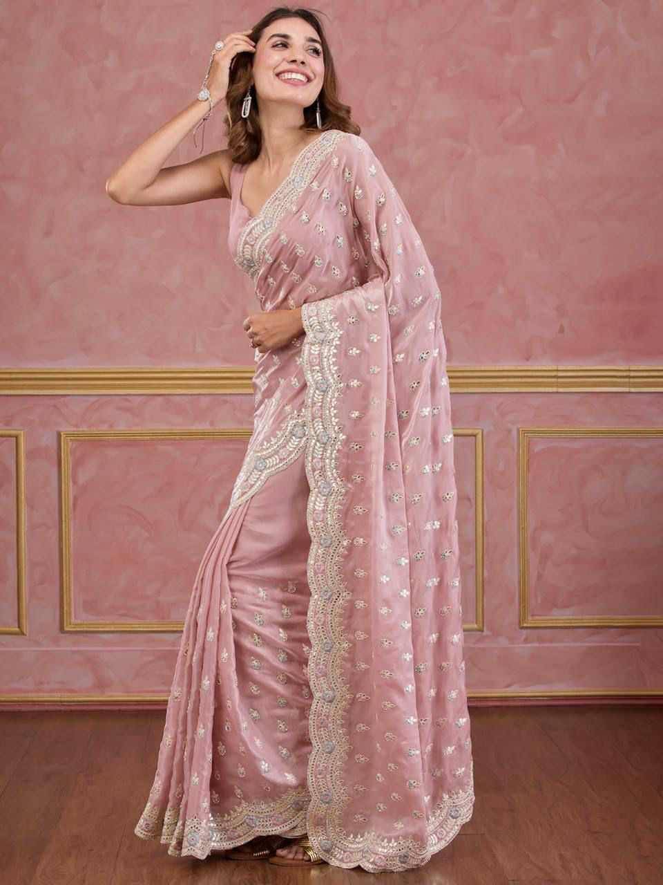 Surbhi By Fashid Wholesale 01 To 03 Series Indian Traditional Wear Collection Beautiful Stylish Fancy Colorful Party Wear & Occasional Wear Chinnon Silk Sarees At Wholesale Price