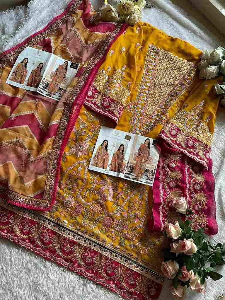 Ziaaz Designs Hit Design 402 By Ziaaz Designs Beautiful Stylish Pakistani Suits Fancy Colorful Casual Wear & Ethnic Wear & Ready To Wear Heavy Georgette Embroidered Dresses At Wholesale Price