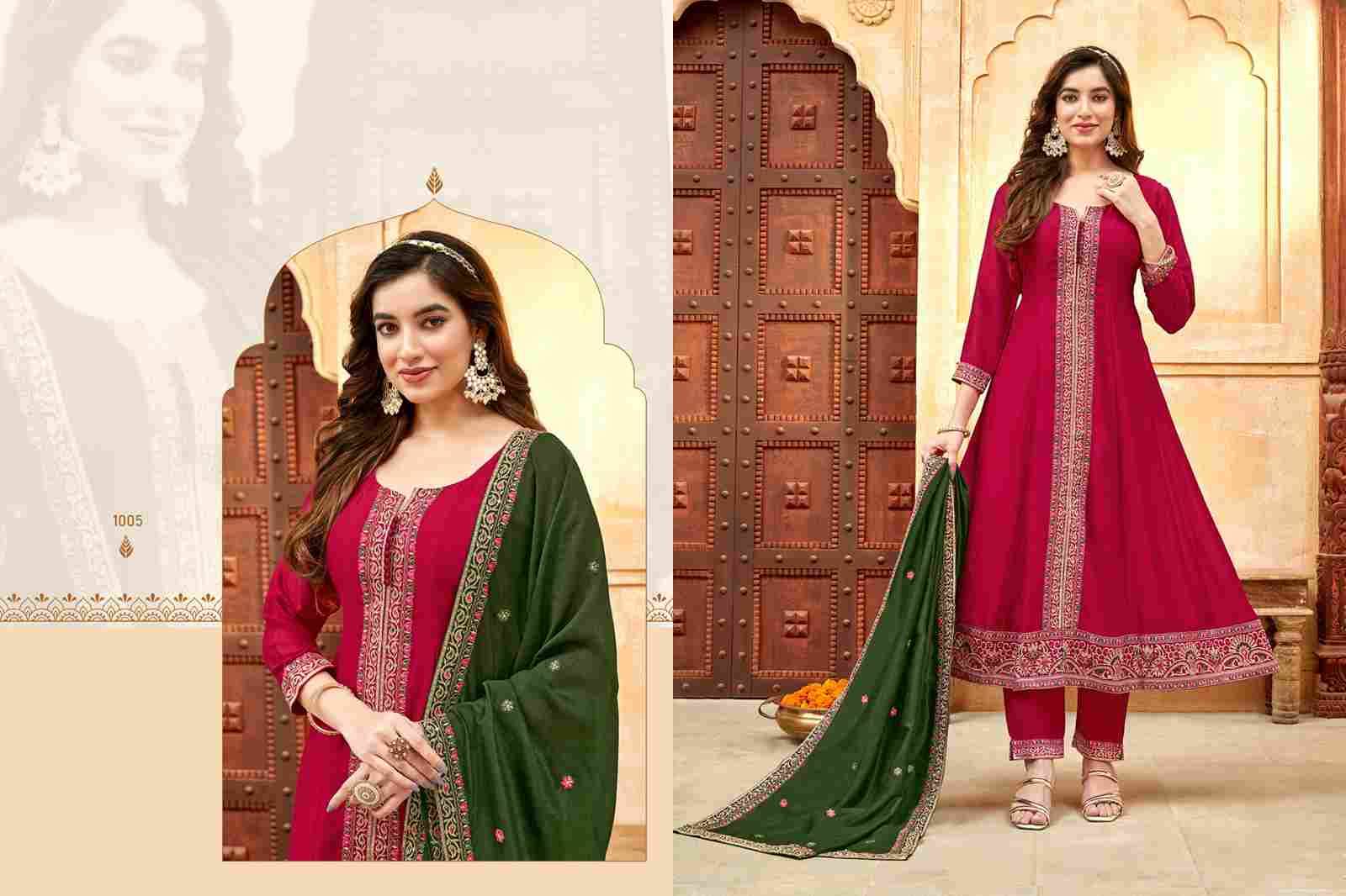 Sana By Khushi Fashion 1001 To 1005 Series Beautiful Summer Collection Suits Stylish Fancy Colorful Casual Wear & Ethnic Wear Vichitra Silk Dresses At Wholesale Price
