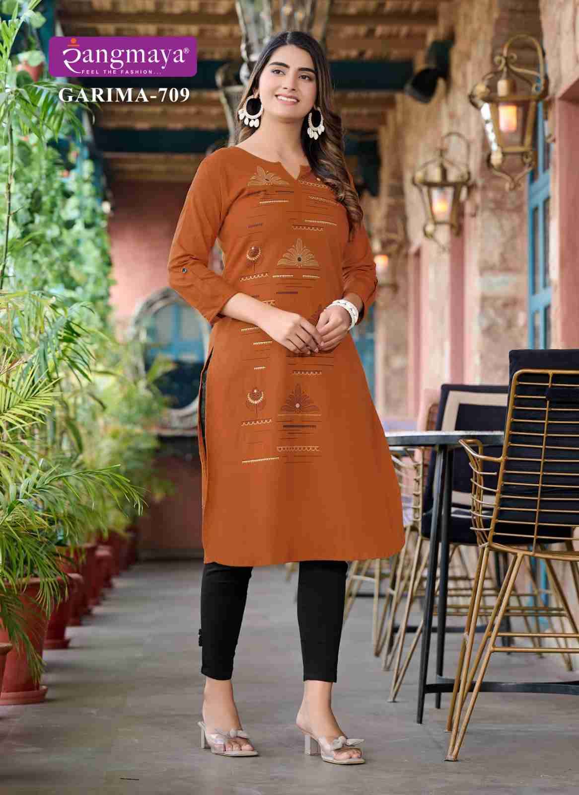 Garima Vol-7 By Rangmaya 701 To 710 Series Designer Festive Suits Collection Beautiful Stylish Fancy Colorful Party Wear & Occasional Wear Lycra Kurtis At Wholesale Price