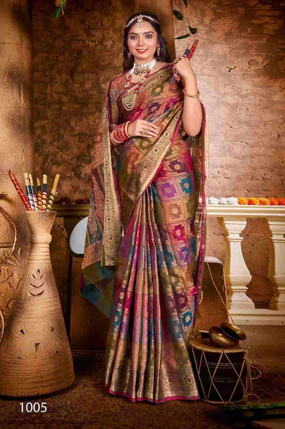 Sabyasachi Vol-1 By Saroj 1001 To 1006 Series Designer Beautiful Wedding Collection Colorful Fancy Party Wear & Occasional Wear Soft Organza Sarees At Wholesale Price