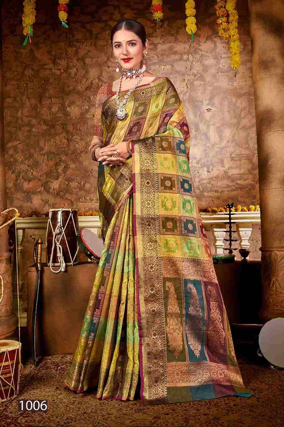 Sabyasachi Vol-1 By Saroj 1001 To 1006 Series Designer Beautiful Wedding Collection Colorful Fancy Party Wear & Occasional Wear Soft Organza Sarees At Wholesale Price
