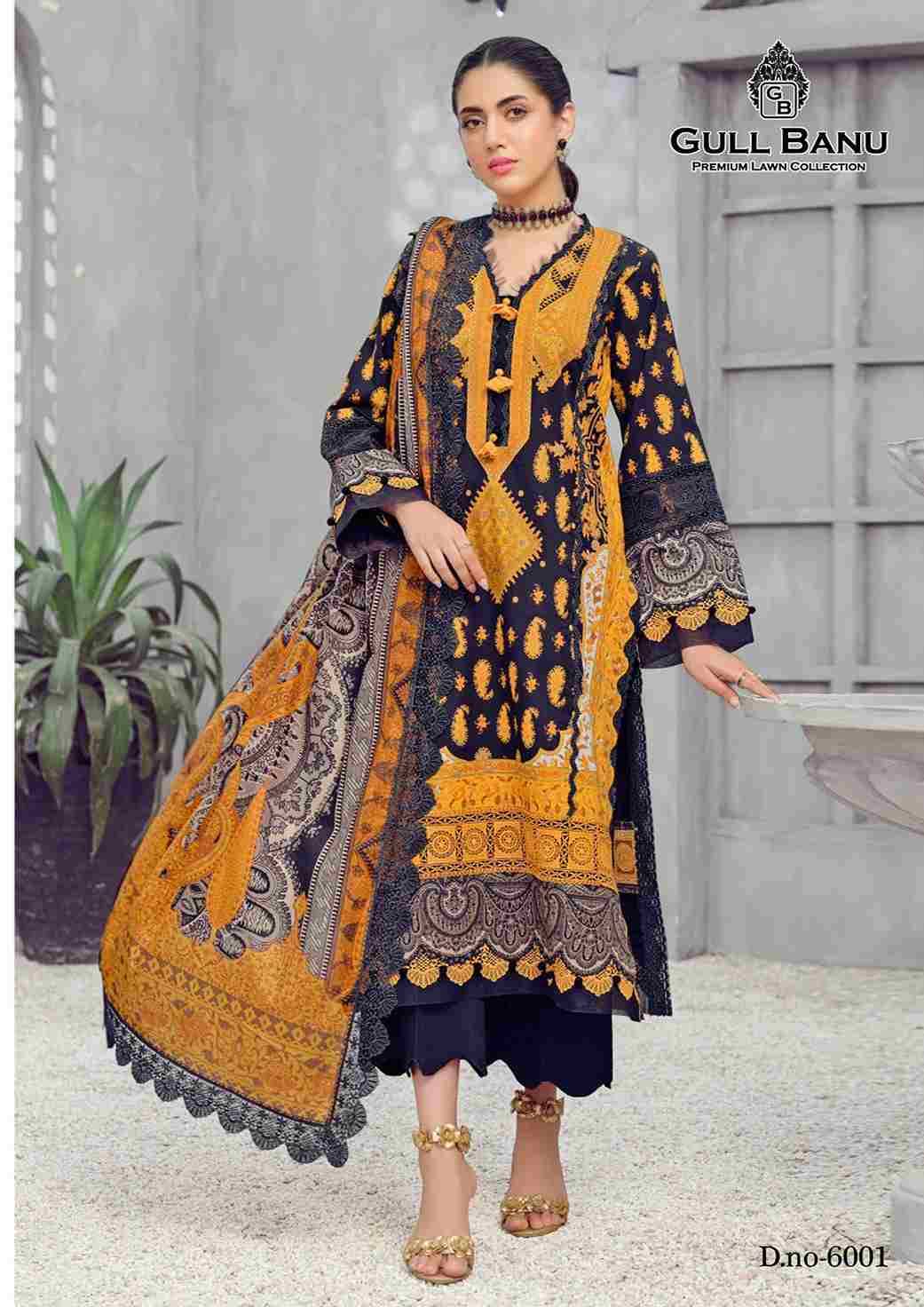 Gull Banu Vol-6 By Gull Aahmed 6001 To 6006 Series Beautiful Festive Suits Colorful Stylish Fancy Casual Wear & Ethnic Wear Pure Lawn Print Dresses At Wholesale Price