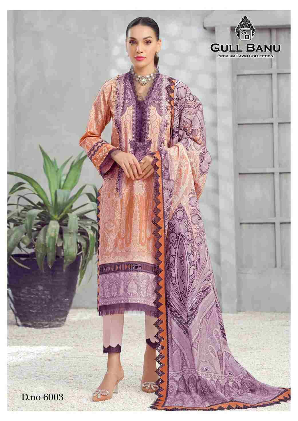 Gull Banu Vol-6 By Gull Aahmed 6001 To 6006 Series Beautiful Festive Suits Colorful Stylish Fancy Casual Wear & Ethnic Wear Pure Lawn Print Dresses At Wholesale Price