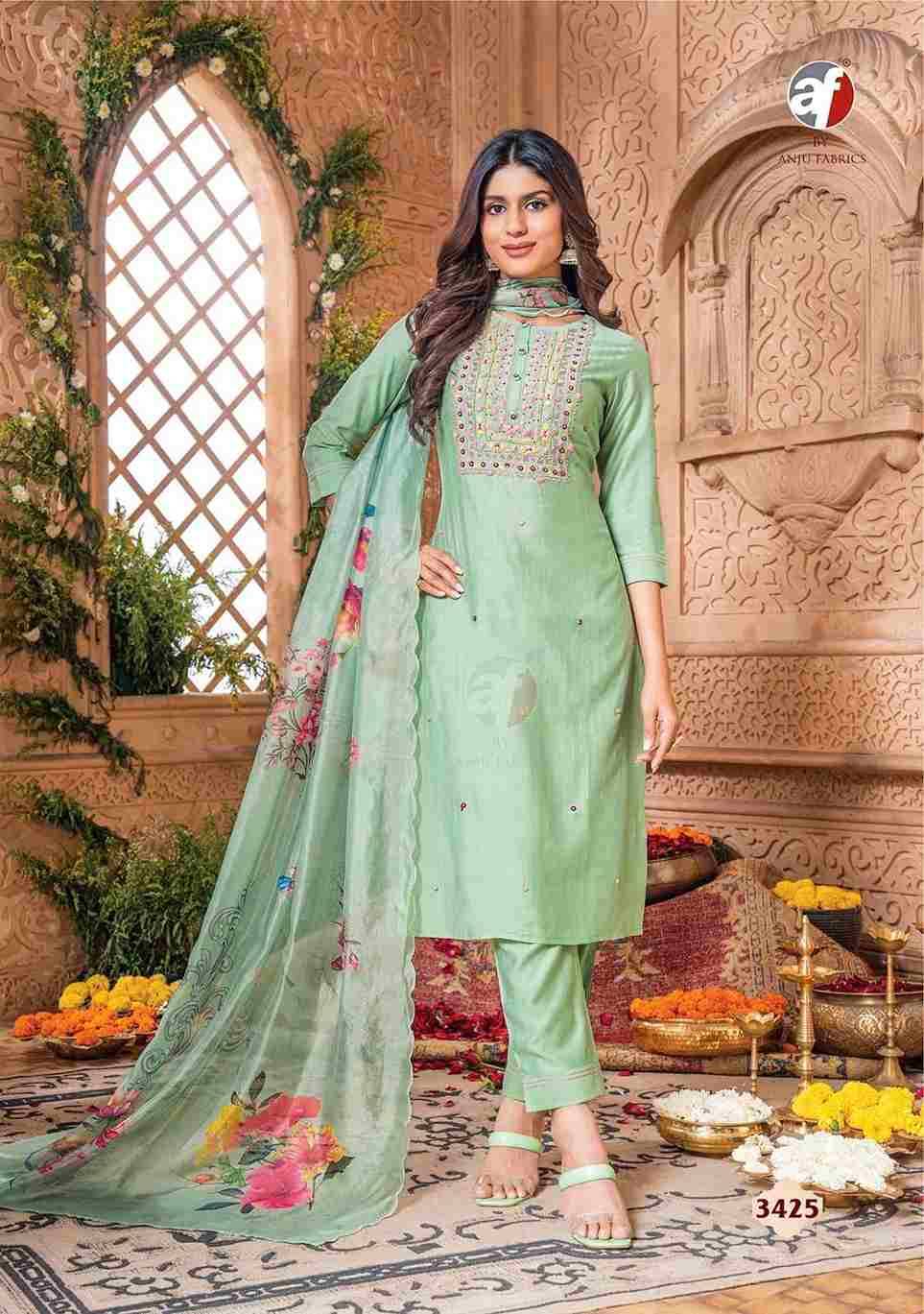 Real Touch Vol-3 By Anju Fabrics 3421 To 3426 Series Beautiful Festive Suits Colorful Stylish Fancy Casual Wear & Ethnic Wear Viscose Digital Print Dresses At Wholesale Price