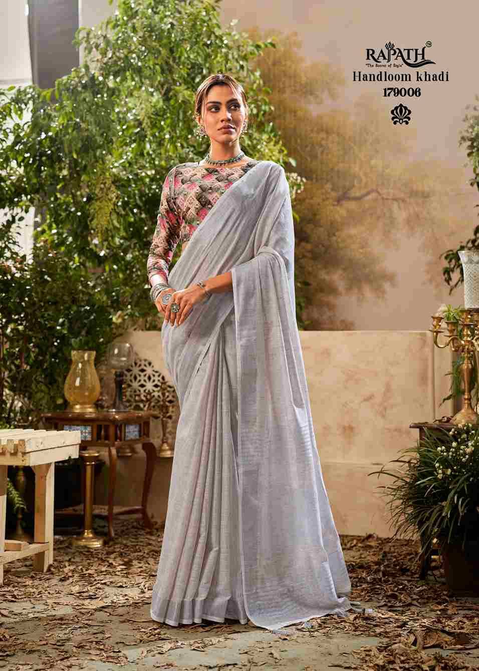 Hadnloom Khadi By Rajpath 179001 To 179006 Series Indian Traditional Wear Collection Beautiful Stylish Fancy Colorful Party Wear & Occasional Wear Pure Handloom Khadi Linen Sarees At Wholesale Price
