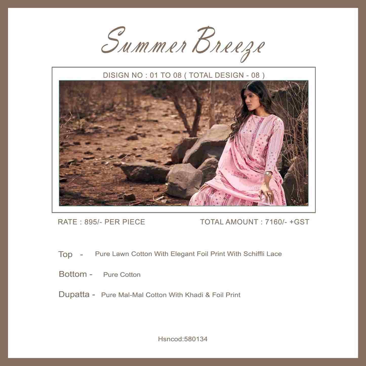 Summer Breeze By Karachi Prints 1001 To 1008 Series Beautiful Festive Suits Stylish Fancy Colorful Casual Wear & Ethnic Wear Pure Lawn Cotton Print Dresses At Wholesale Price