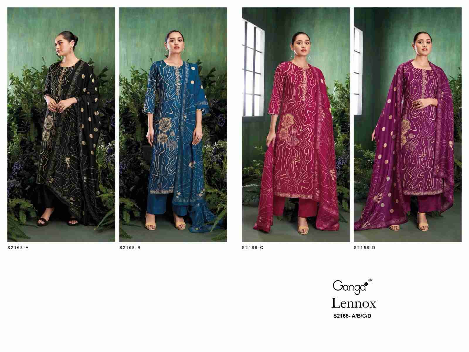 Lennox-2168 By Ganga Fashion 2168-A To 2168-D Series Beautiful Festive Suits Colorful Stylish Fancy Casual Wear & Ethnic Wear Cotton Silk Dresses At Wholesale Price