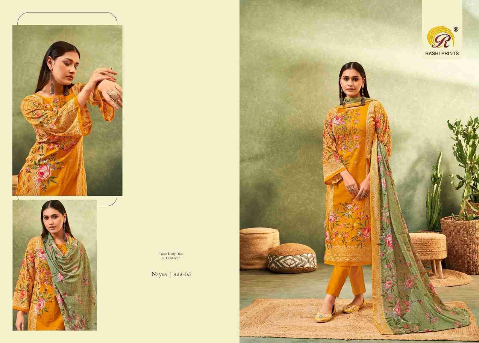 Naysa Vol-22 By Rashi Prints 822-01 To 822-08 Series Beautiful Festive Suits Stylish Fancy Colorful Casual Wear & Ethnic Wear Pure Cambric Cotton Dresses At Wholesale Price