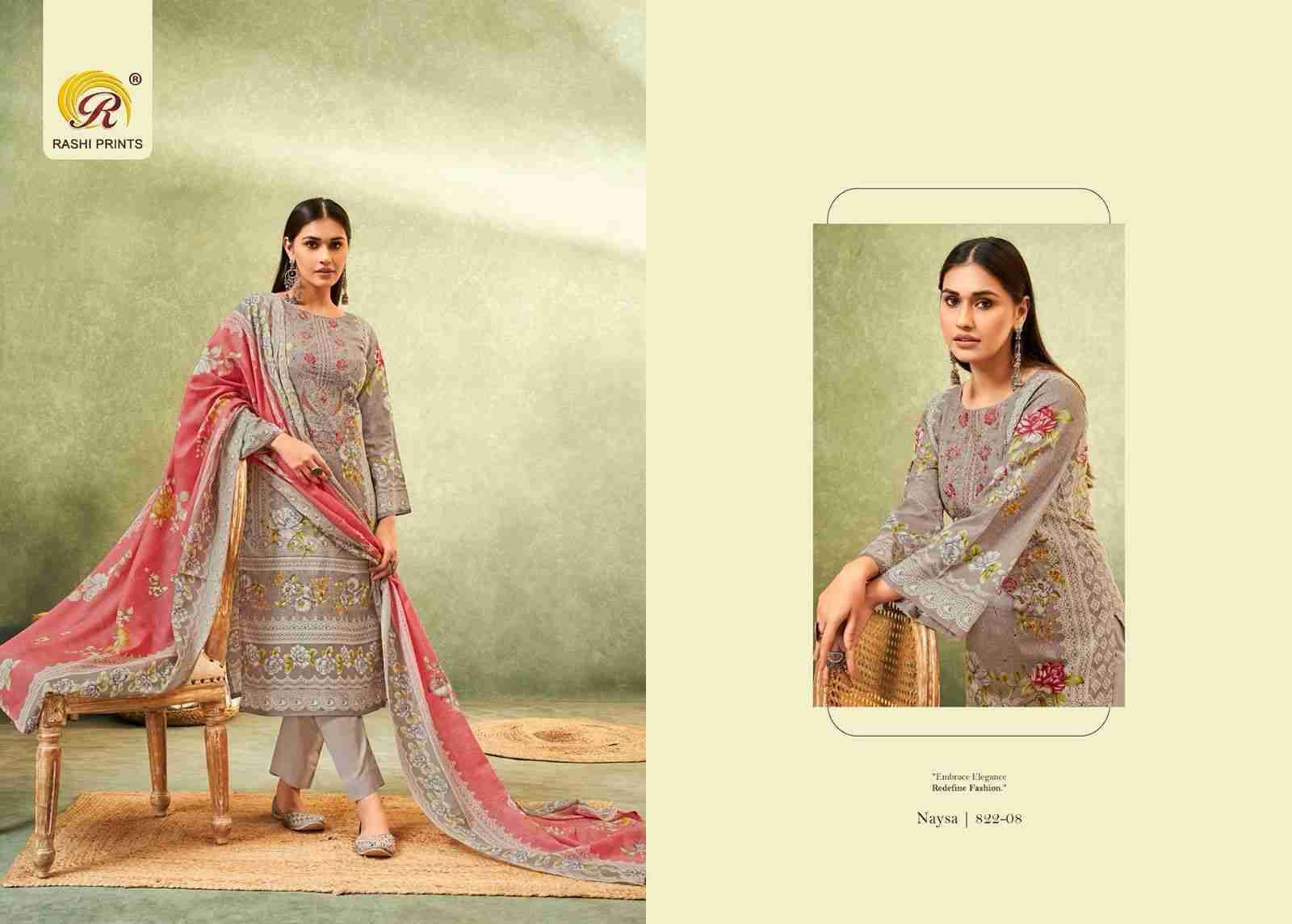 Naysa Vol-22 By Rashi Prints 822-01 To 822-08 Series Beautiful Festive Suits Stylish Fancy Colorful Casual Wear & Ethnic Wear Pure Cambric Cotton Dresses At Wholesale Price