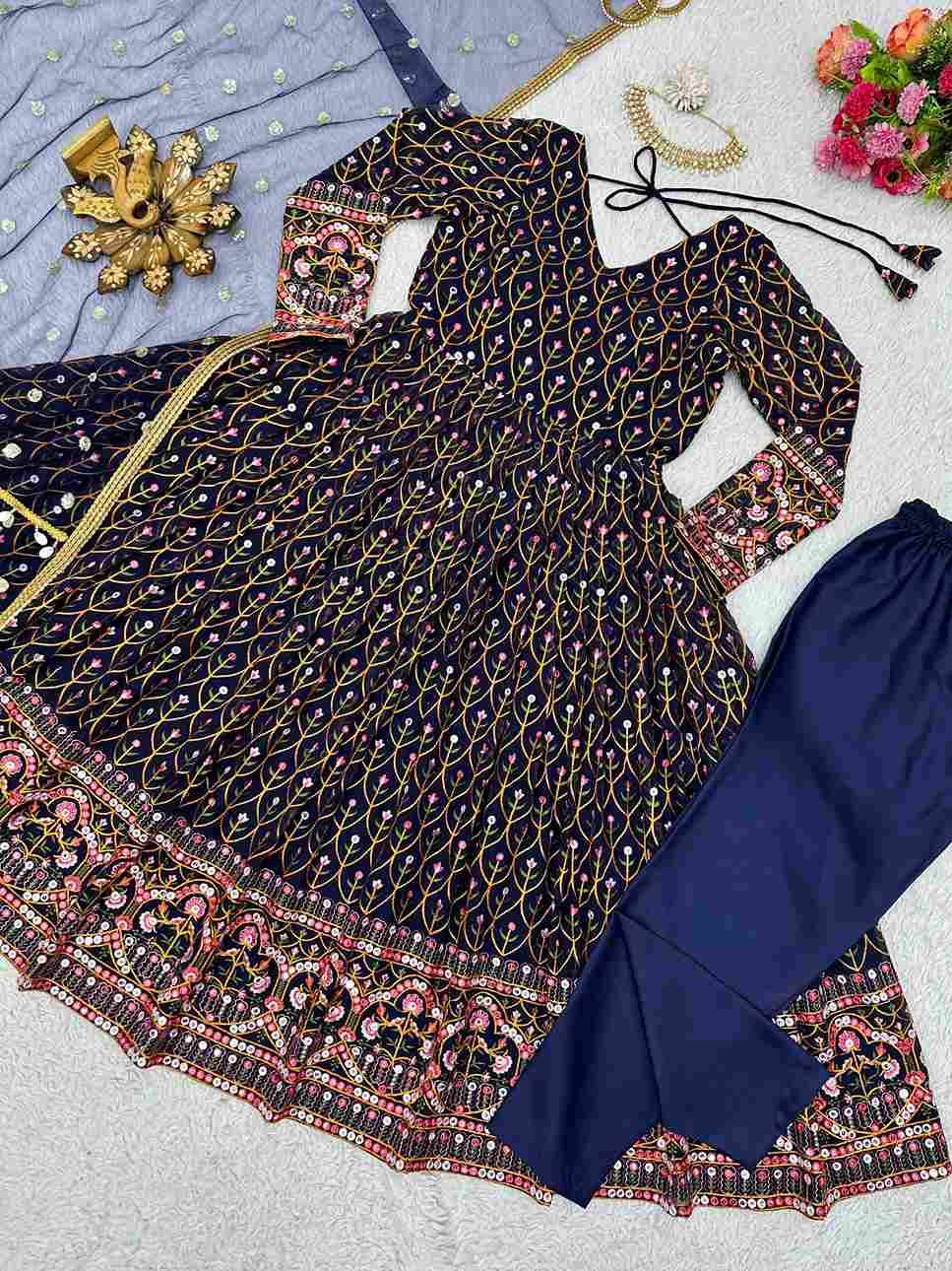 5642 By Fashid Wholesale 01 To 03 Series Beautiful Anarkali Suits Colorful Stylish Fancy Casual Wear & Ethnic Wear Faux Georgette Dresses At Wholesale Price