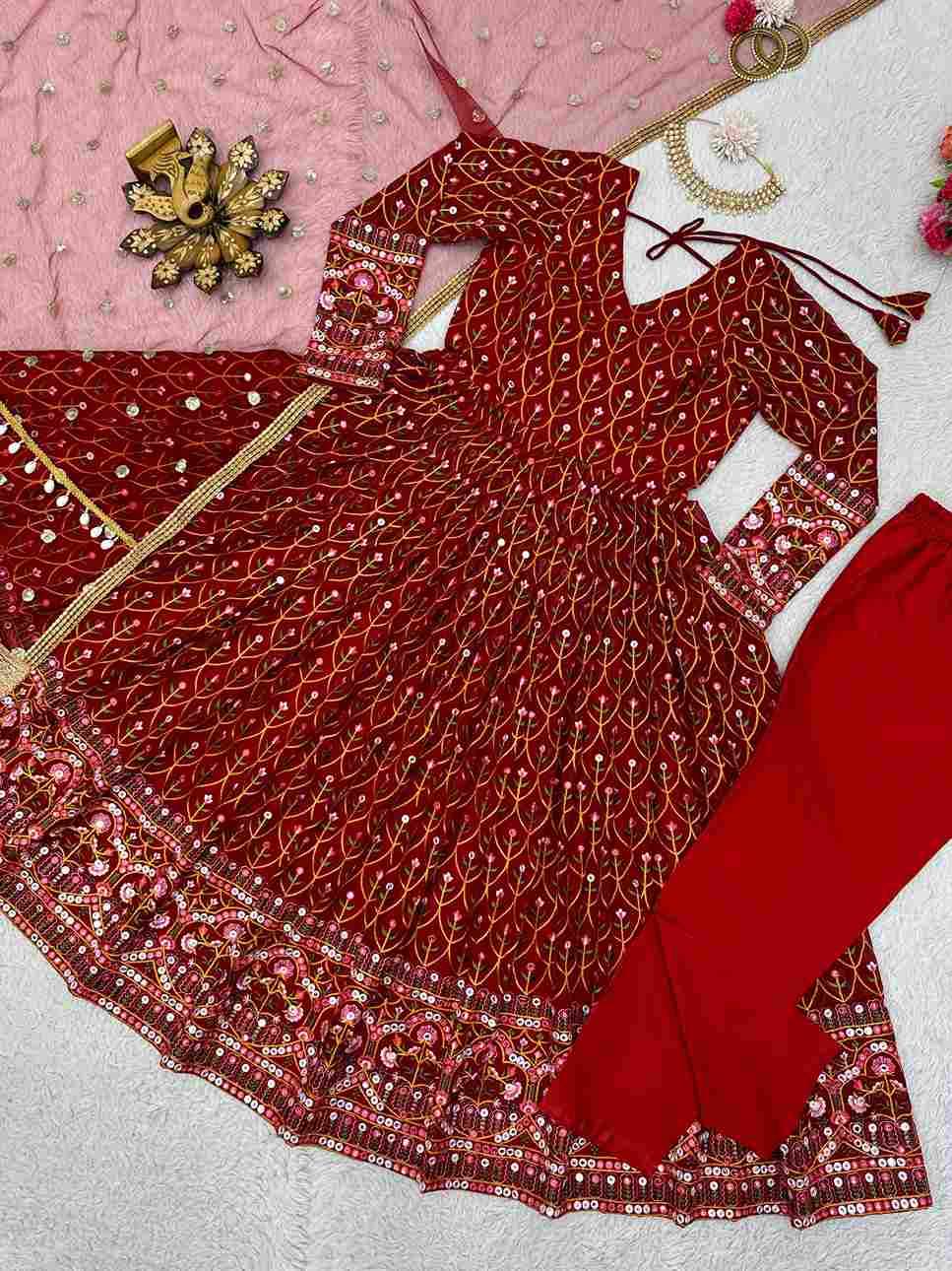 5642 By Fashid Wholesale 01 To 03 Series Beautiful Anarkali Suits Colorful Stylish Fancy Casual Wear & Ethnic Wear Faux Georgette Dresses At Wholesale Price