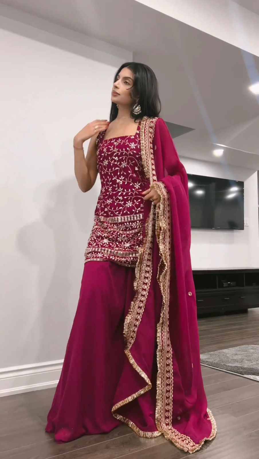 5643 By Fashid Wholesale Beautiful Sharara Suits Colorful Stylish Fancy Casual Wear & Ethnic Wear Faux Georgette Dresses At Wholesale Price
