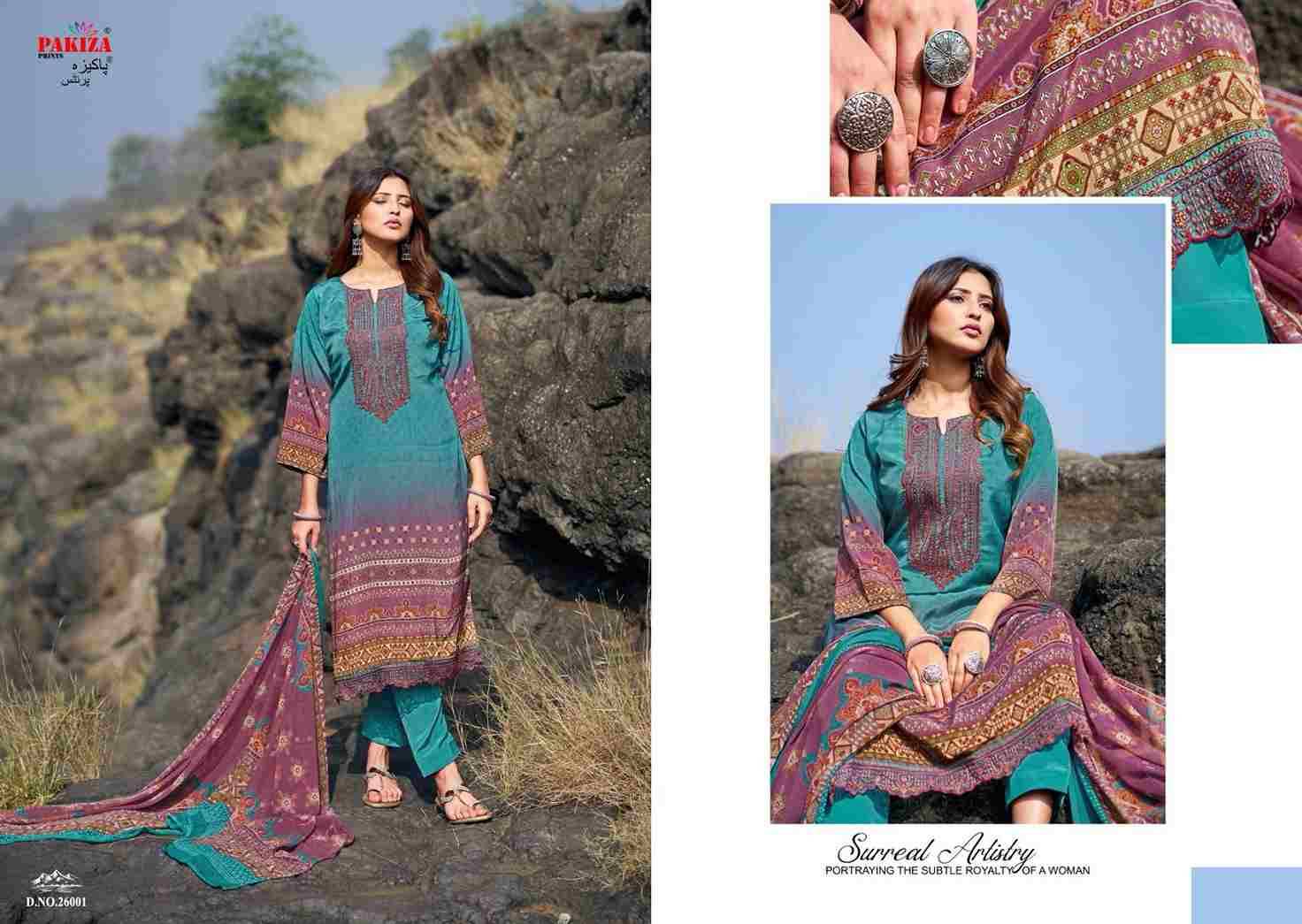 Gulnaz Vol-26 By Pakiza Prints 26001 To 26010 Series Beautiful Festive Suits Stylish Fancy Colorful Casual Wear & Ethnic Wear Royal Crepe Print Dresses At Wholesale Price