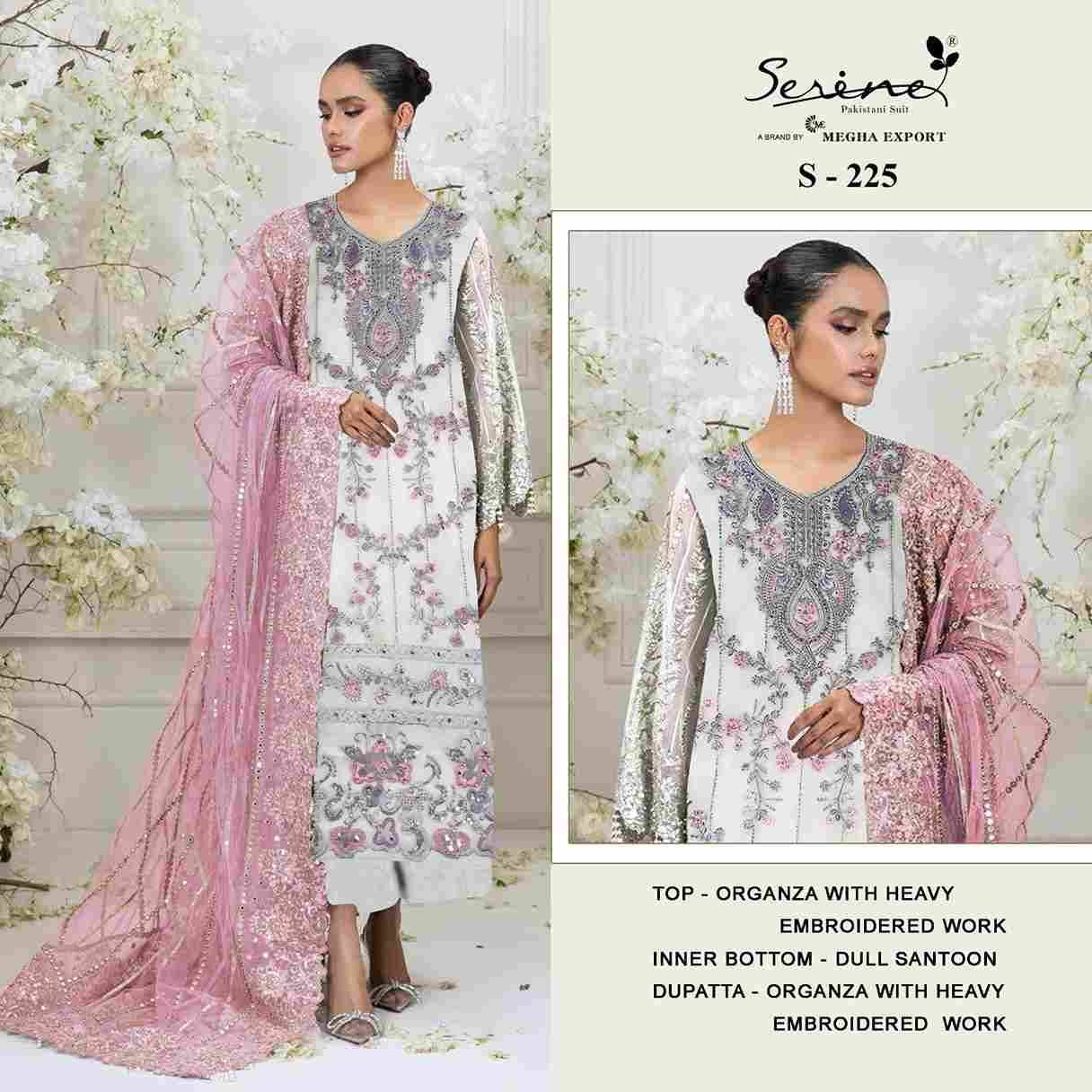 Serene Hit Design S-225 By Serene Designer Pakistani Suits Beautiful Fancy Colorful Stylish Party Wear & Occasional Wear Organza Embroidered Dresses At Wholesale Price