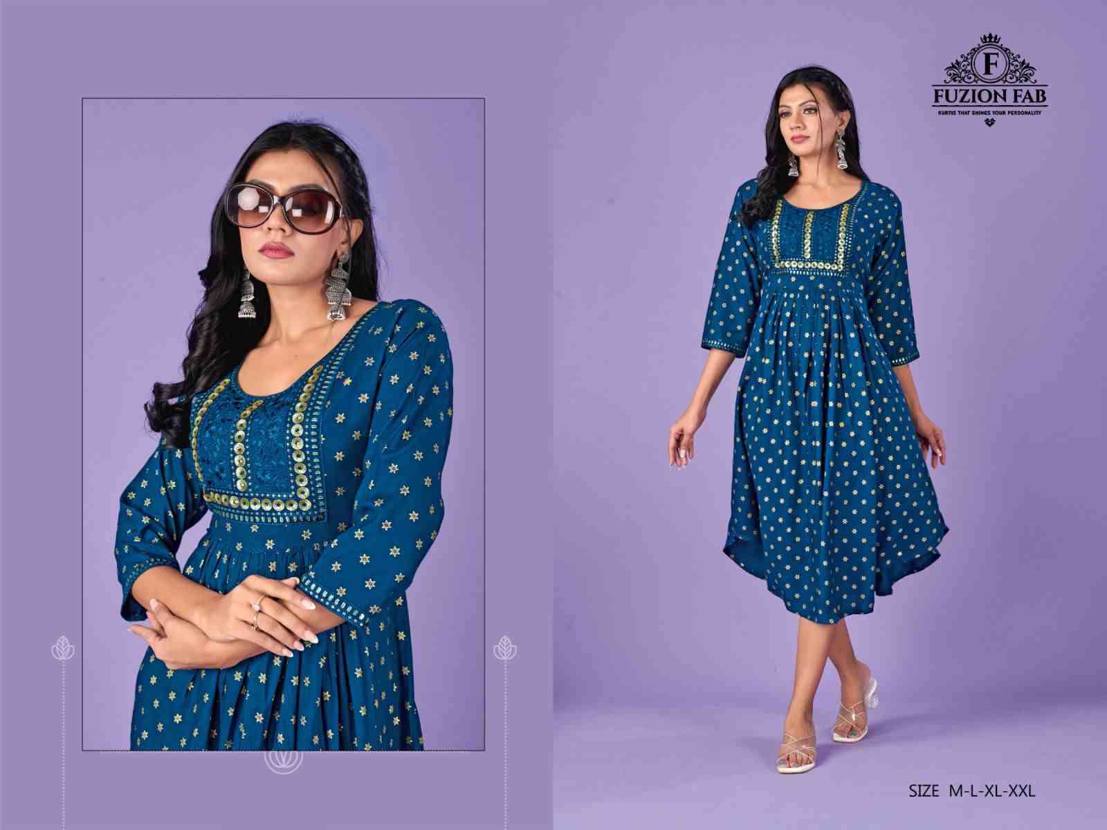 Coconut Vol-1 By Fuzion Hub 01 To 06 Series Designer Stylish Fancy Colorful Beautiful Party Wear & Ethnic Wear Collection Rayon Foil Kurtis At Wholesale Price