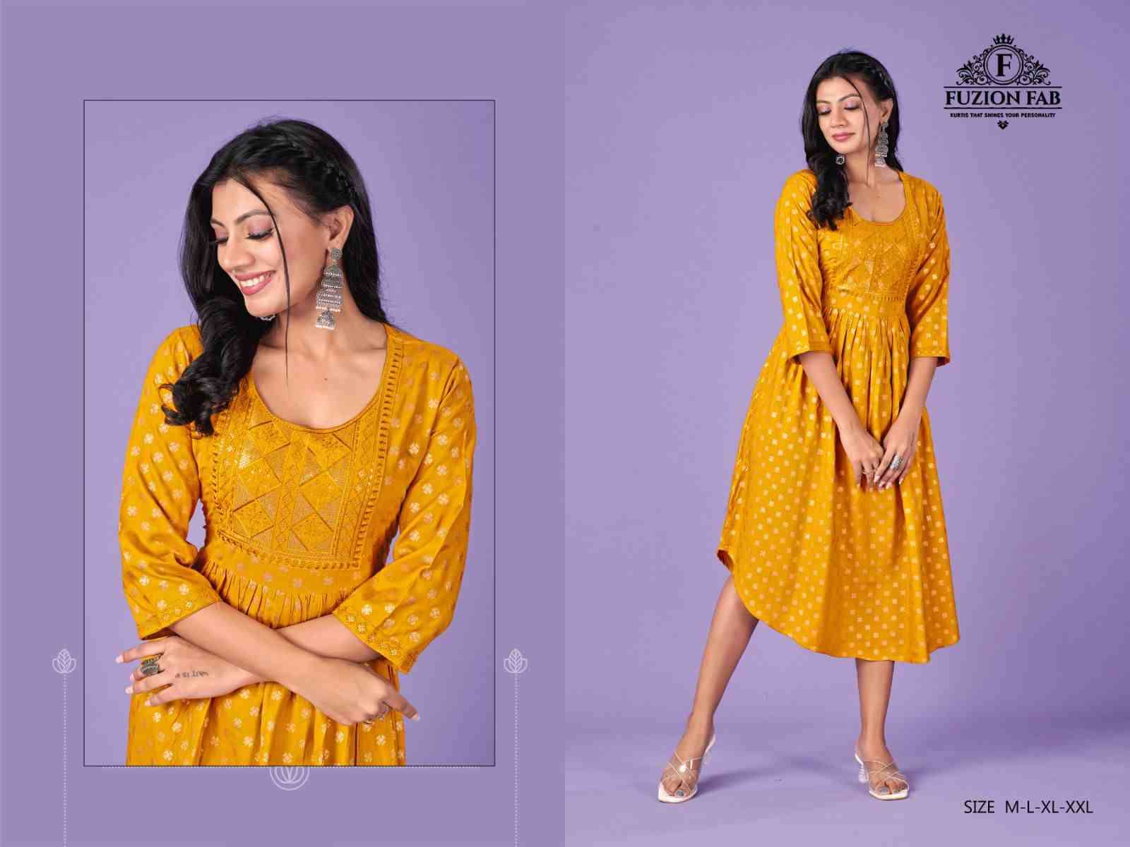 Coconut Vol-1 By Fuzion Hub 01 To 06 Series Designer Stylish Fancy Colorful Beautiful Party Wear & Ethnic Wear Collection Rayon Foil Kurtis At Wholesale Price