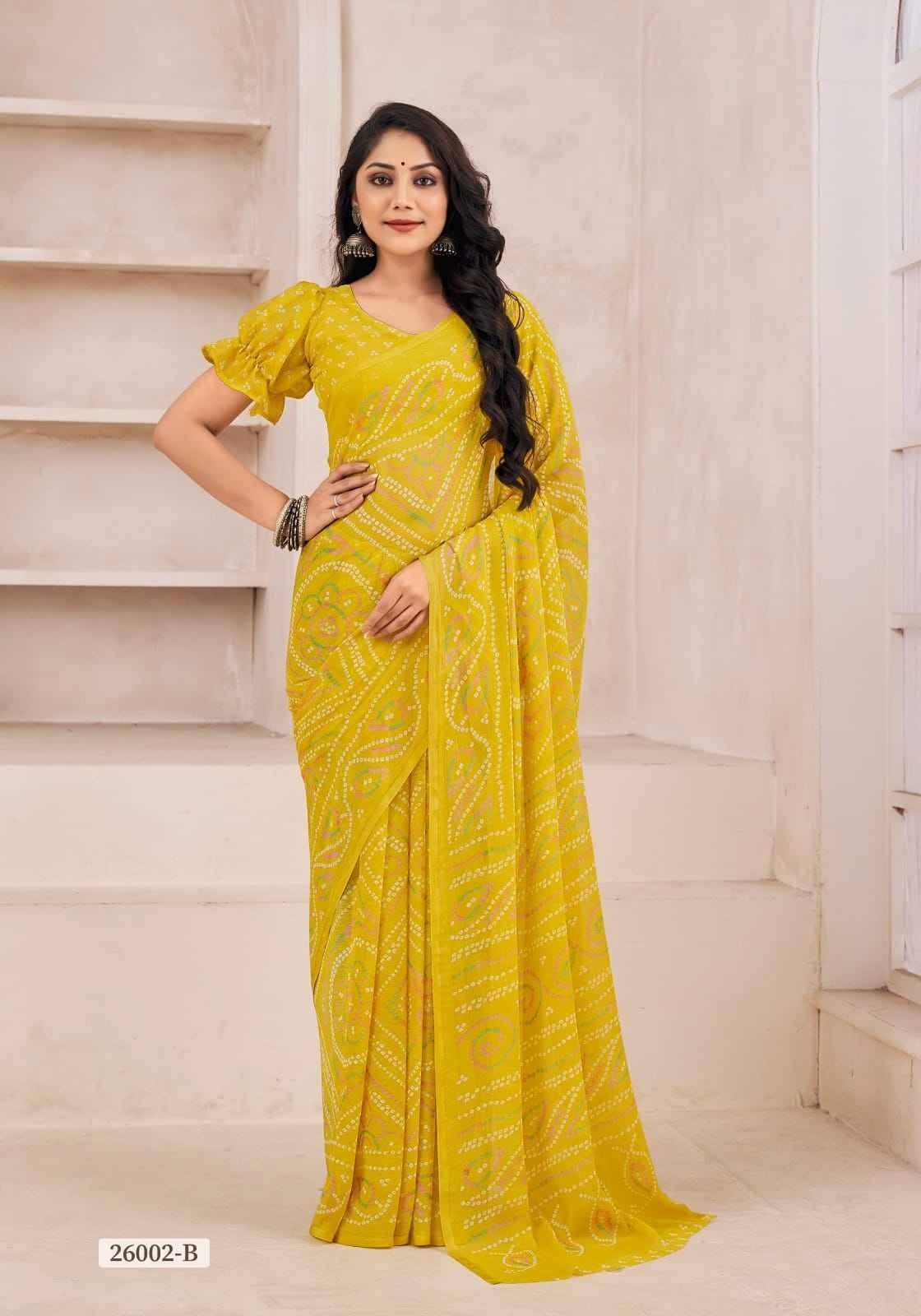 Star Chiffon Vol-130 By Ruchi Sarees 26001-A To 26003-D Series Indian Traditional Wear Collection Beautiful Stylish Fancy Colorful Party Wear & Occasional Wear Soft Chiffon Sarees At Wholesale Price