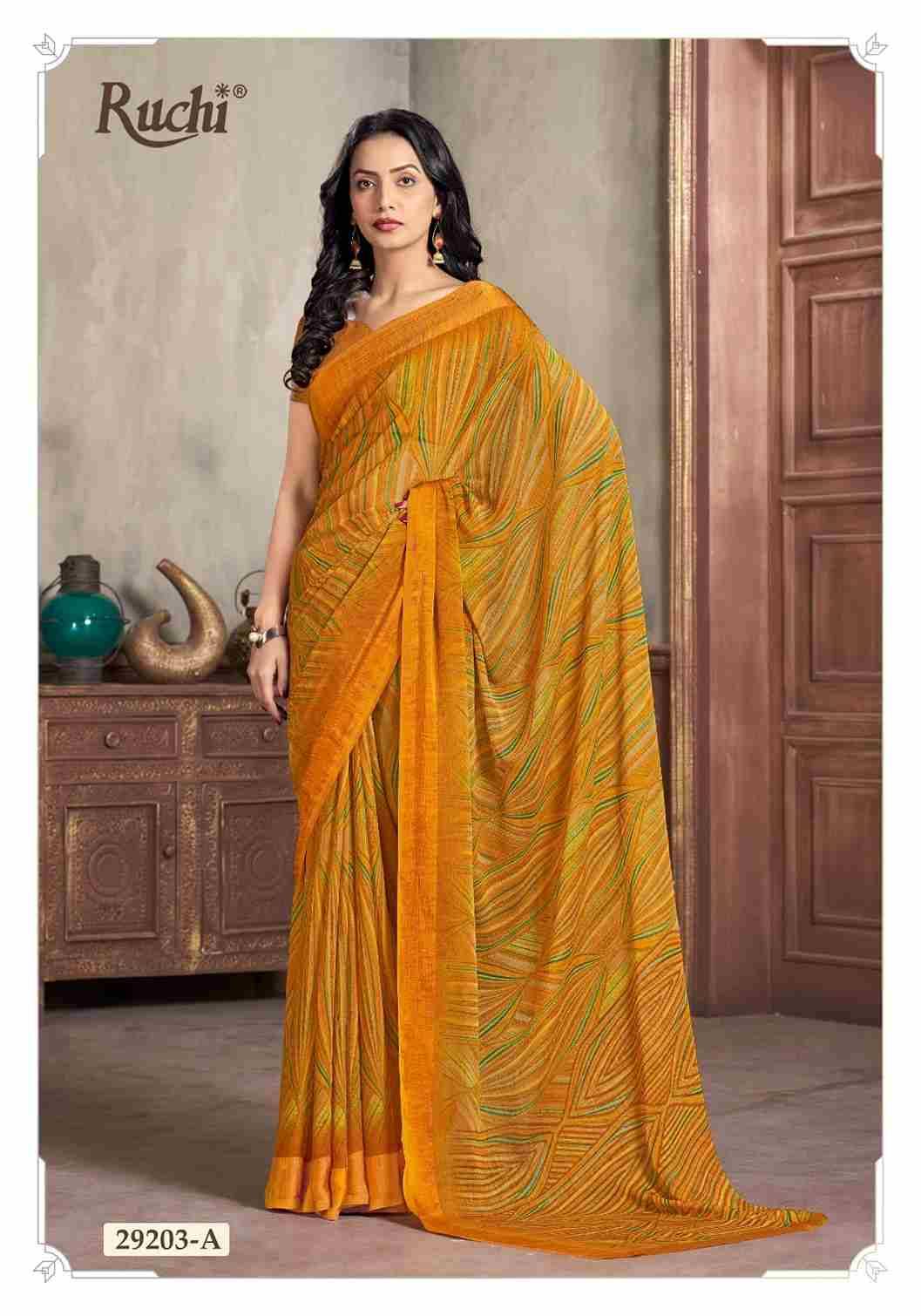 Cherry Vol-40 By Ruchi Sarees 29201-A To 29203-D Series Indian Traditional Wear Collection Beautiful Stylish Fancy Colorful Party Wear & Occasional Wear Chiffon Sarees At Wholesale Price