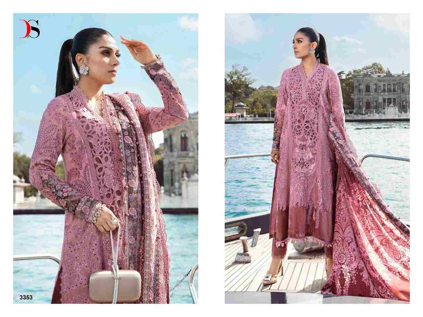 Maria.B. Embroidered-24 By Deepsy Suits 3351 To 3354 Serie Wholesale Designer Pakistani Suits Collection Beautiful Stylish Fancy Colorful Party Wear & Occasional Wear Rayon Cotton Embroidered Dresses At Wholesale Price