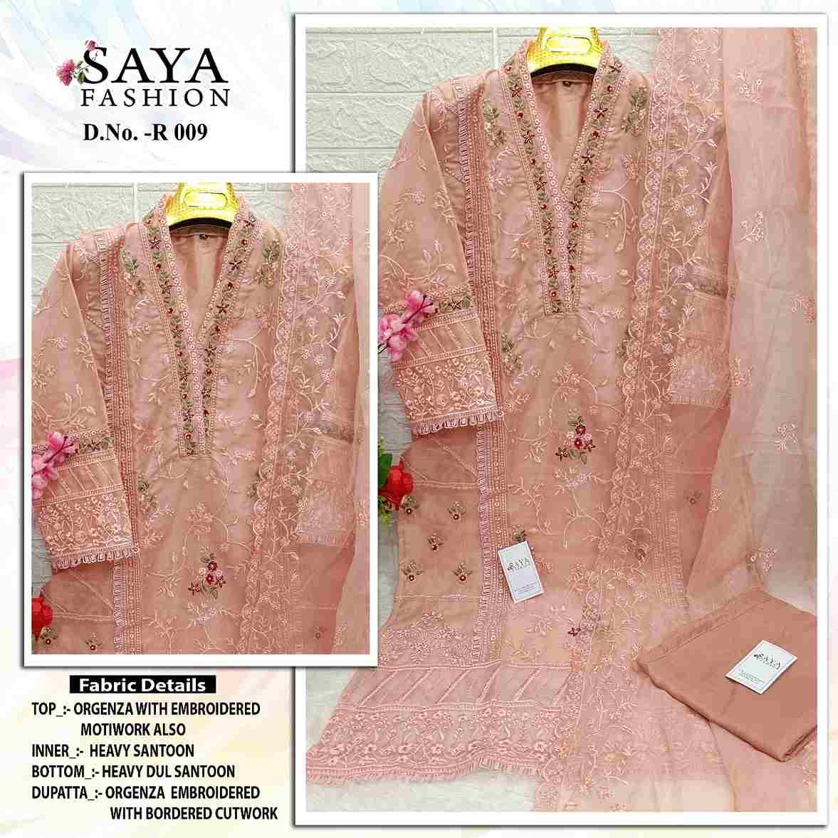 Saya-009 Colours By Saya Fashion 009-A To 009-C Series Beautiful Pakistani Suits Colorful Stylish Fancy Casual Wear & Ethnic Wear Organza Embroidered Dresses At Wholesale Price