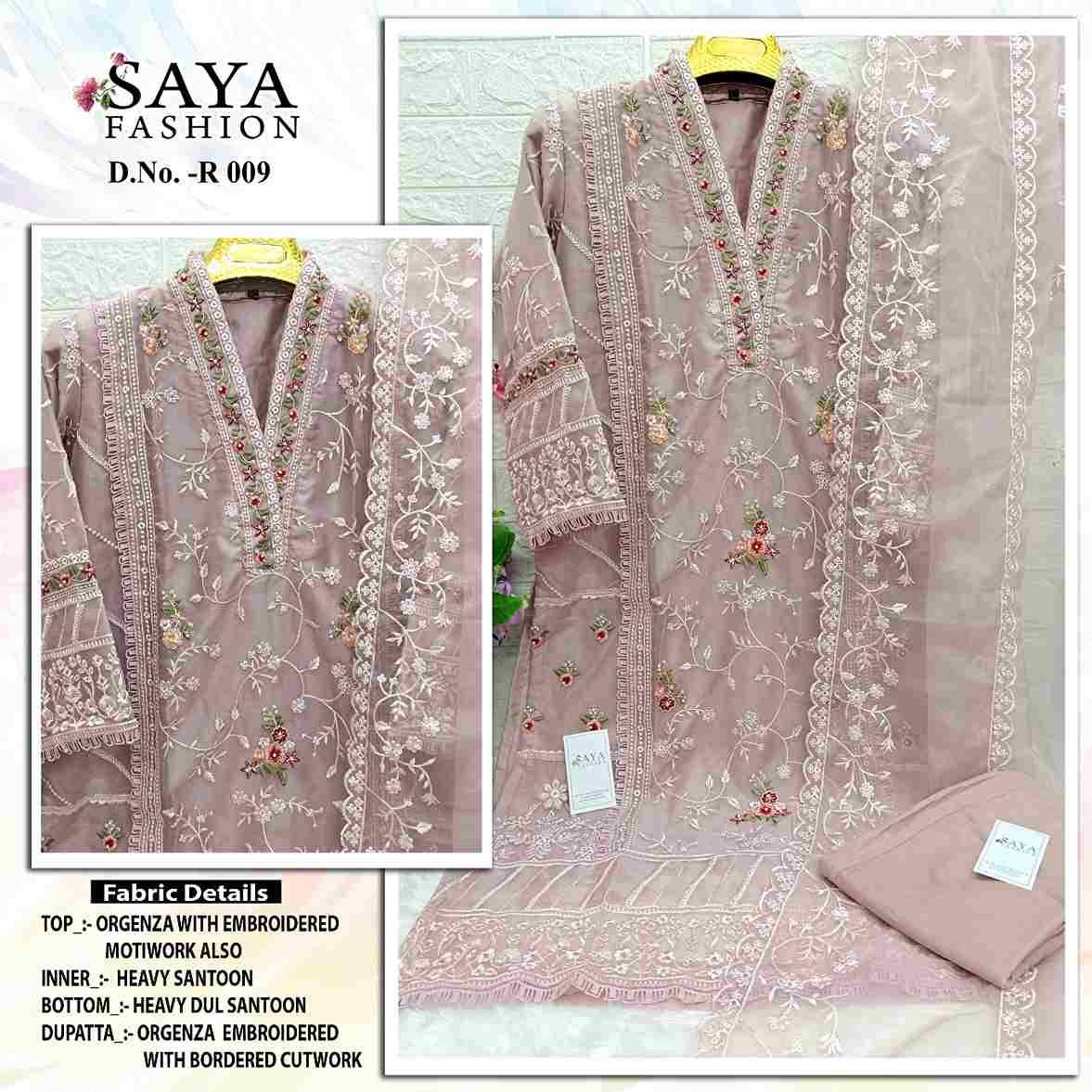 Saya-009 Colours By Saya Fashion 009-A To 009-C Series Beautiful Pakistani Suits Colorful Stylish Fancy Casual Wear & Ethnic Wear Organza Embroidered Dresses At Wholesale Price