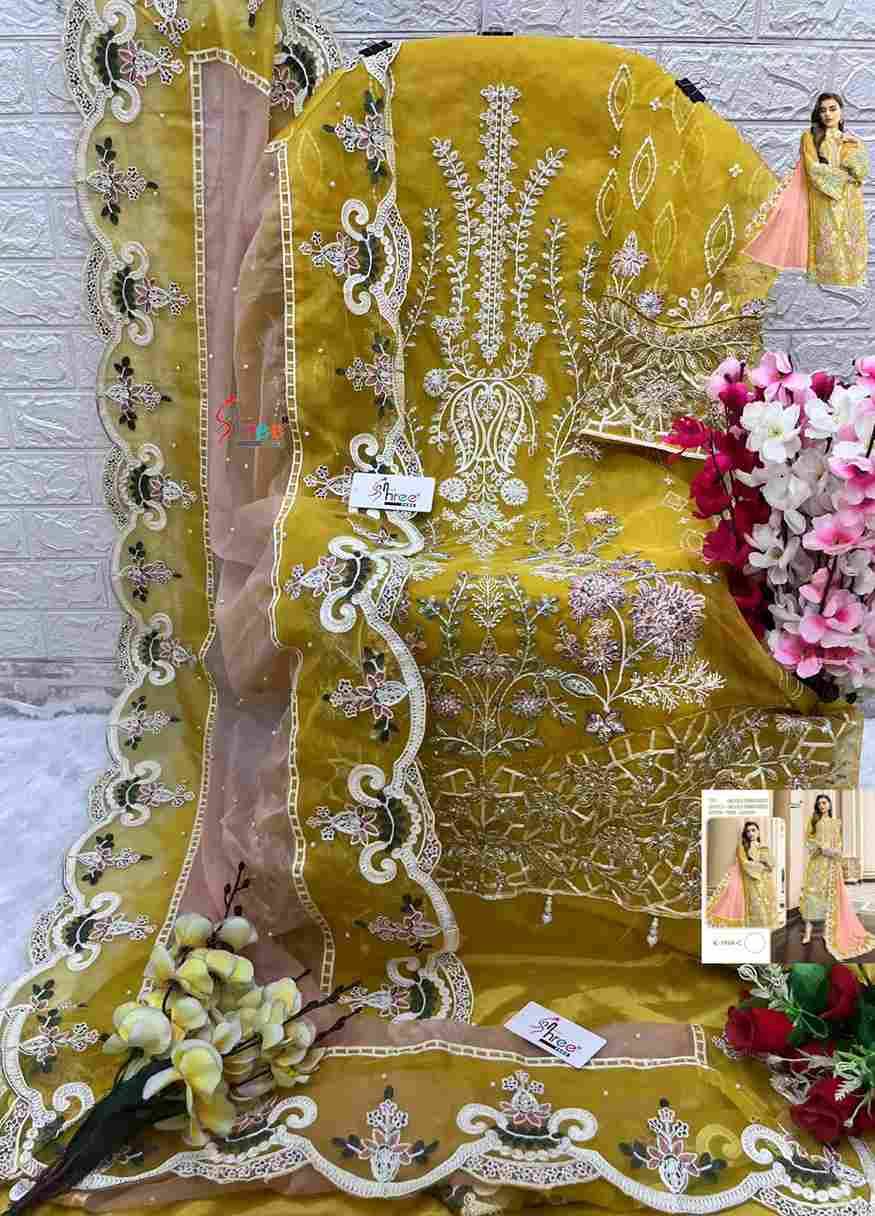 Shree Fabs Hit Design K-1910 Colours By Shree Fabs K-1910-A To K-1910-D Series Beautiful Pakistani Suits Stylish Fancy Colorful Party Wear & Occasional Wear Organza Embroidery Dresses At Wholesale Price