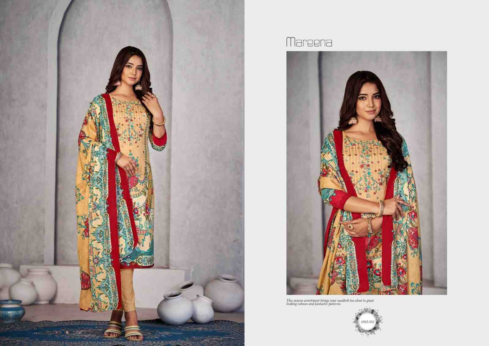 Mareena Vol-17 By Romani 1083-001 To 1083-010 Series Beautiful Festive Suits Colorful Stylish Fancy Casual Wear & Ethnic Wear Pure Cotton Print With Work Dresses At Wholesale Price