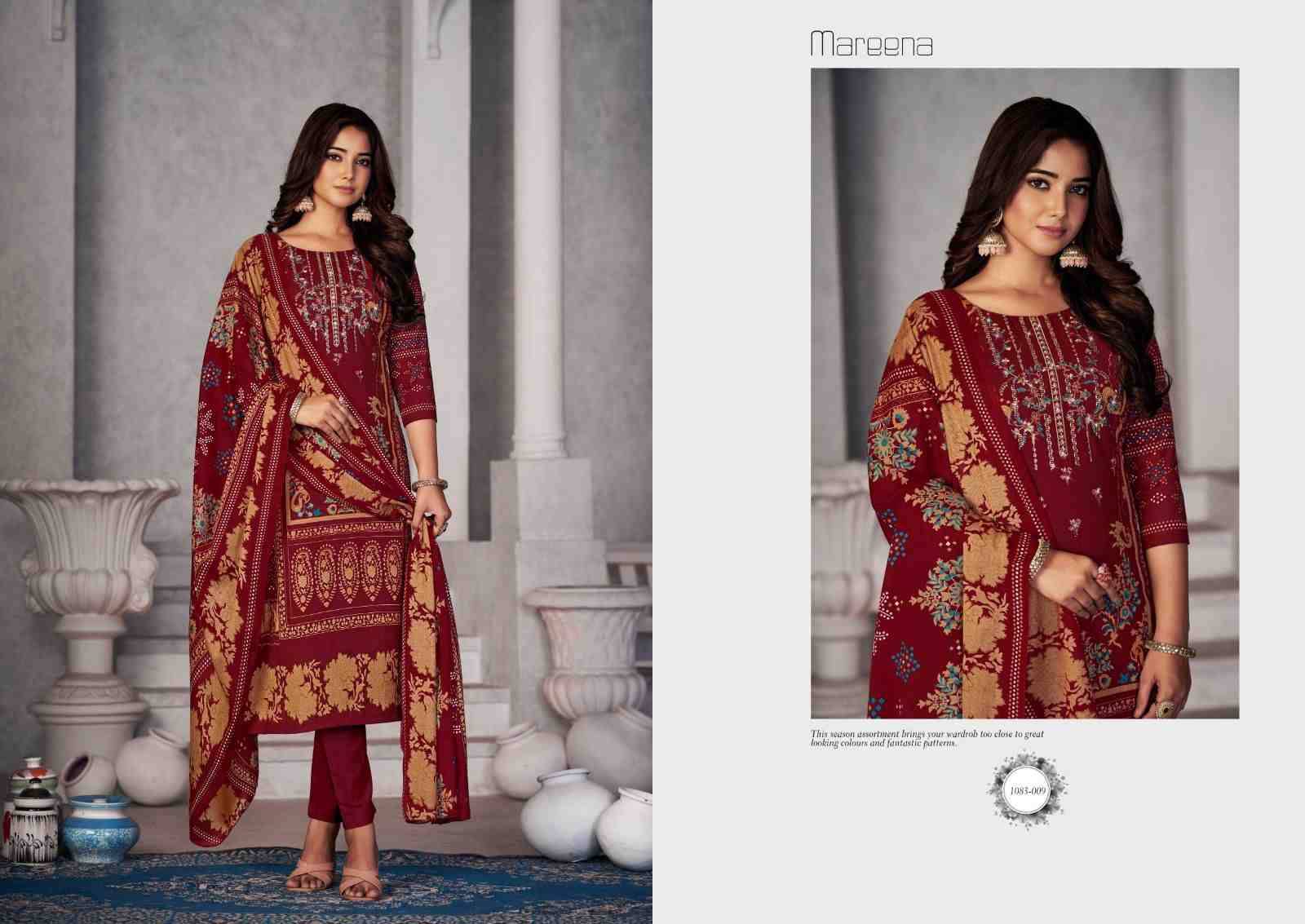 Mareena Vol-17 By Romani 1083-001 To 1083-010 Series Beautiful Festive Suits Colorful Stylish Fancy Casual Wear & Ethnic Wear Pure Cotton Print With Work Dresses At Wholesale Price
