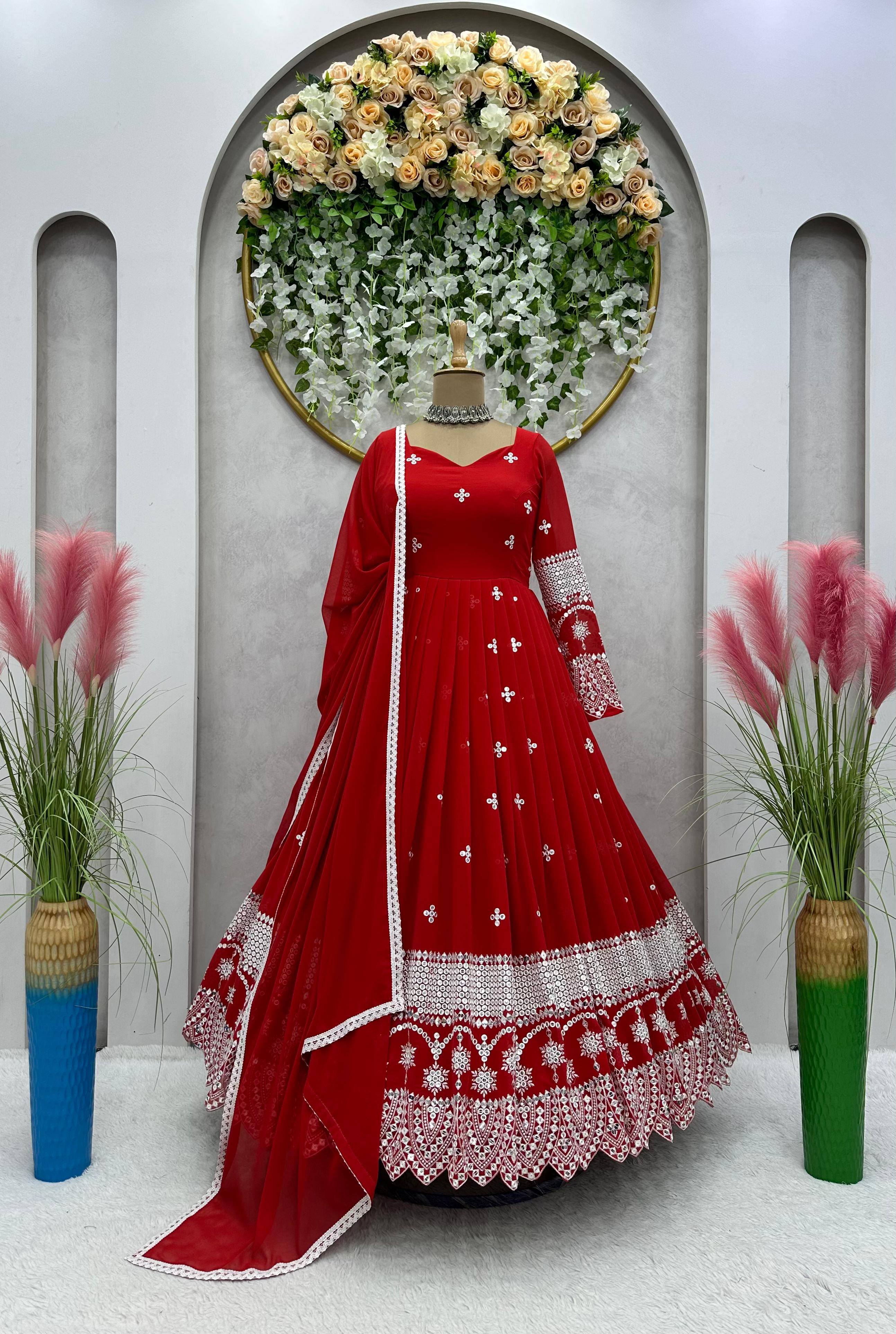 1394 By Fashid Wholesale 01 To 02 Series Beautiful Anarkali Suits Colorful Stylish Fancy Casual Wear & Ethnic Wear Faux Georgette Dresses At Wholesale Price