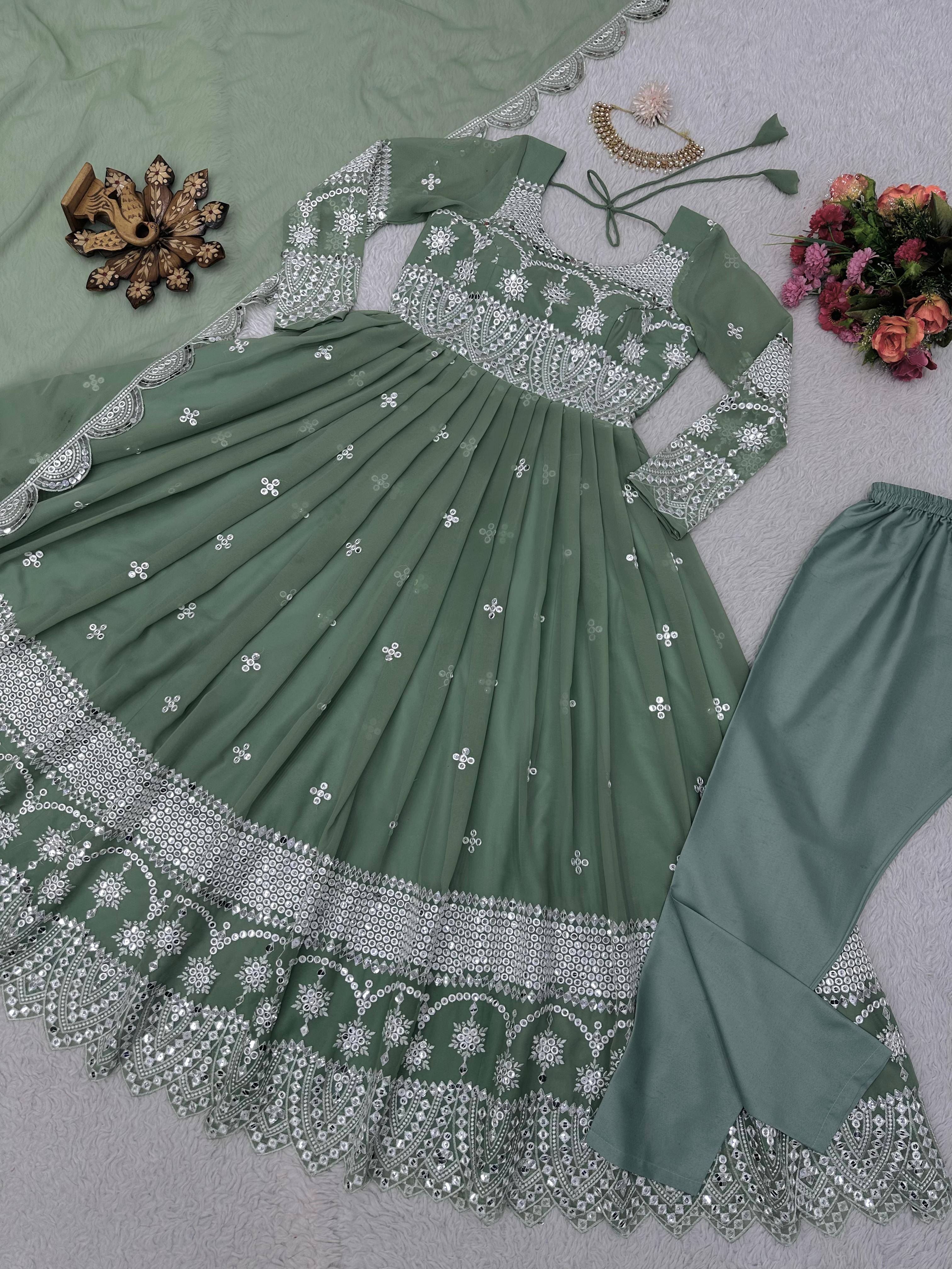 1394 By Fashid Wholesale 01 To 02 Series Beautiful Anarkali Suits Colorful Stylish Fancy Casual Wear & Ethnic Wear Faux Georgette Dresses At Wholesale Price