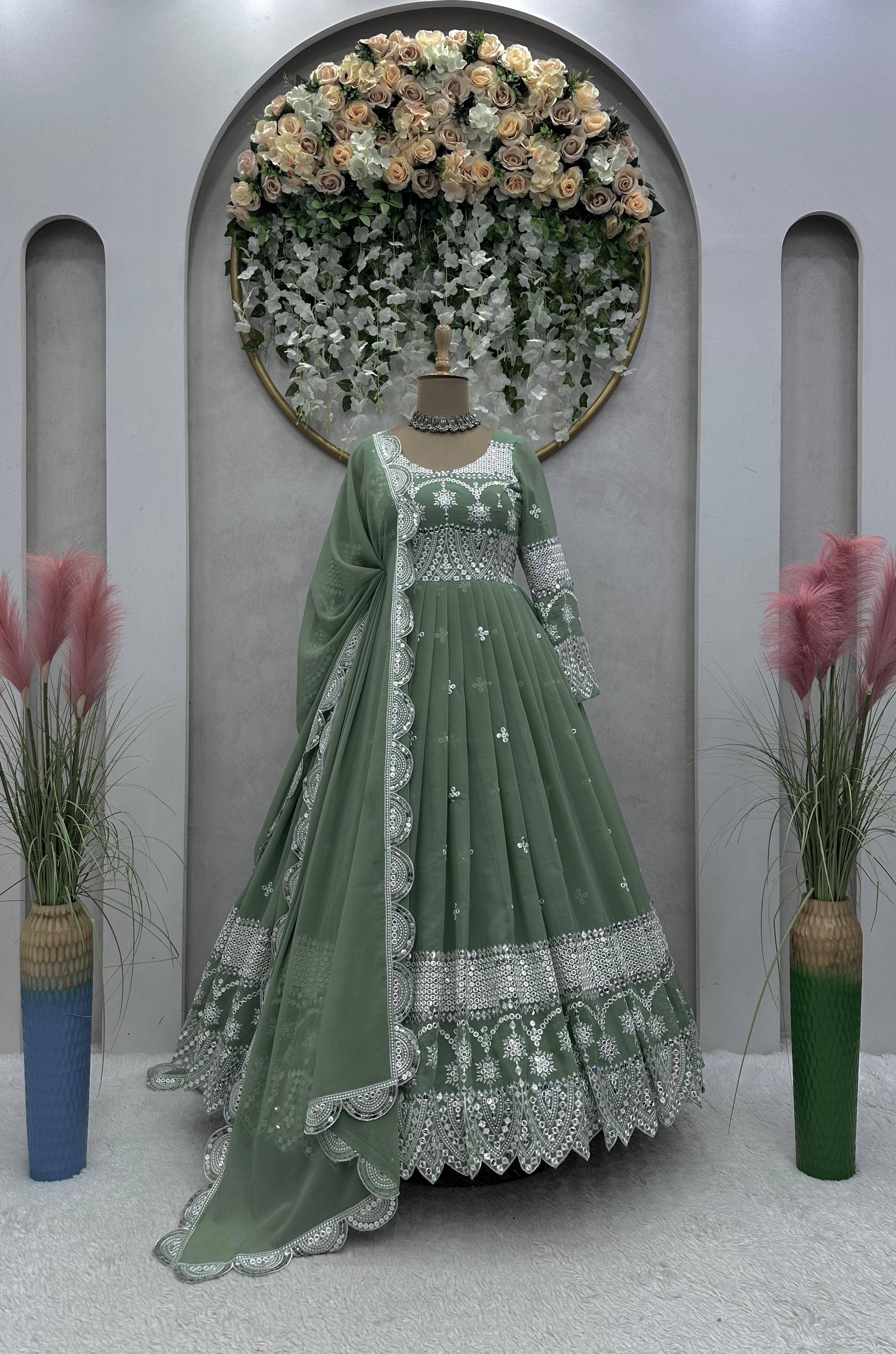 1394 By Fashid Wholesale 01 To 02 Series Beautiful Anarkali Suits Colorful Stylish Fancy Casual Wear & Ethnic Wear Faux Georgette Dresses At Wholesale Price
