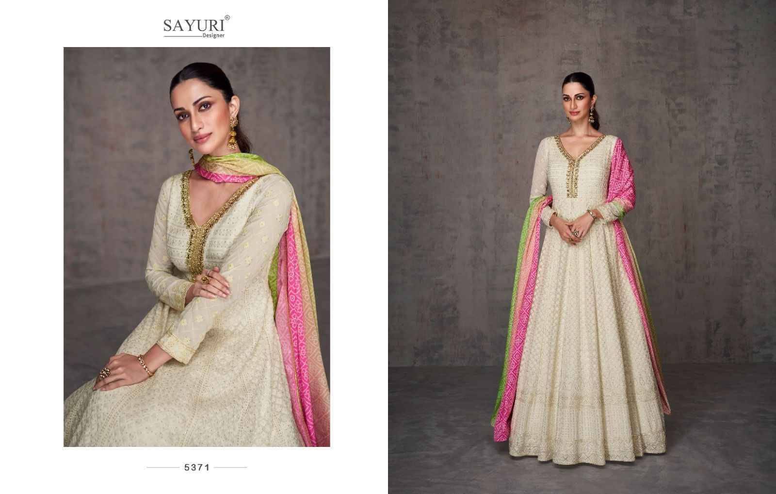 Qurbat Nx By Sayuri 5371 To 5372 Series Beautiful Stylish Fancy Colorful Casual Wear & Ethnic Wear Georgette Gowns With Dupatta At Wholesale Price