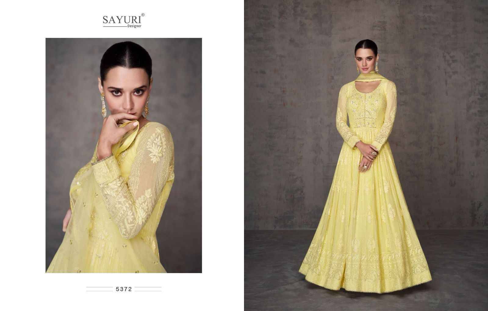 Qurbat Nx By Sayuri 5371 To 5372 Series Beautiful Stylish Fancy Colorful Casual Wear & Ethnic Wear Georgette Gowns With Dupatta At Wholesale Price